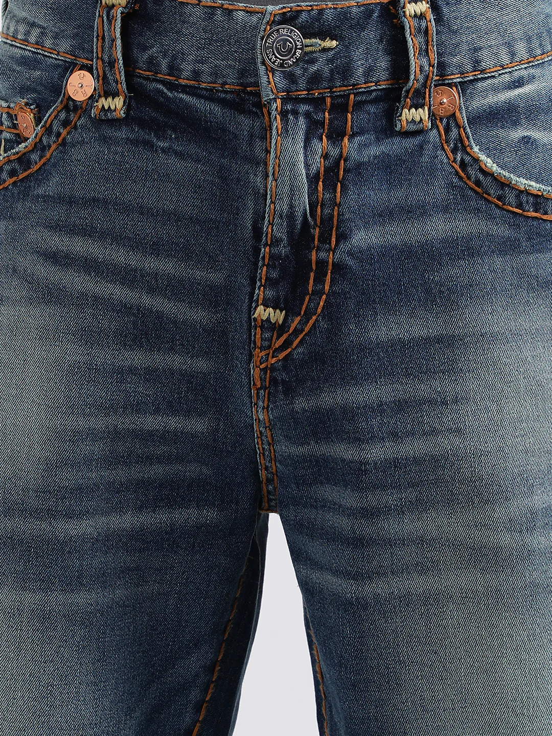 True Religion Men Super T Bobby Regular Fit Medium Wash Jeans - Image 6