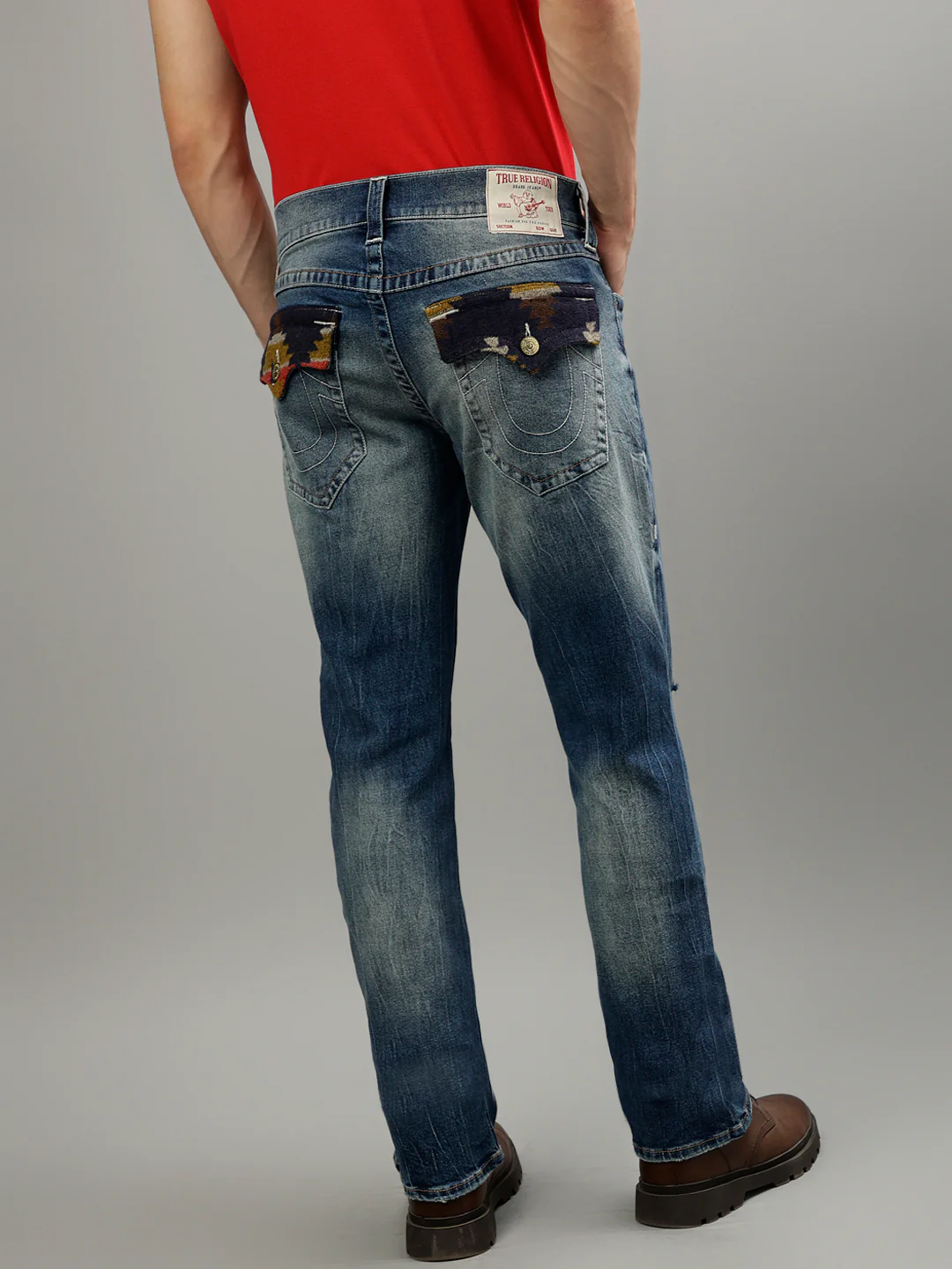 True Religion Men SN Ricky Straight Fit Medium Wash Jeans - Image 2