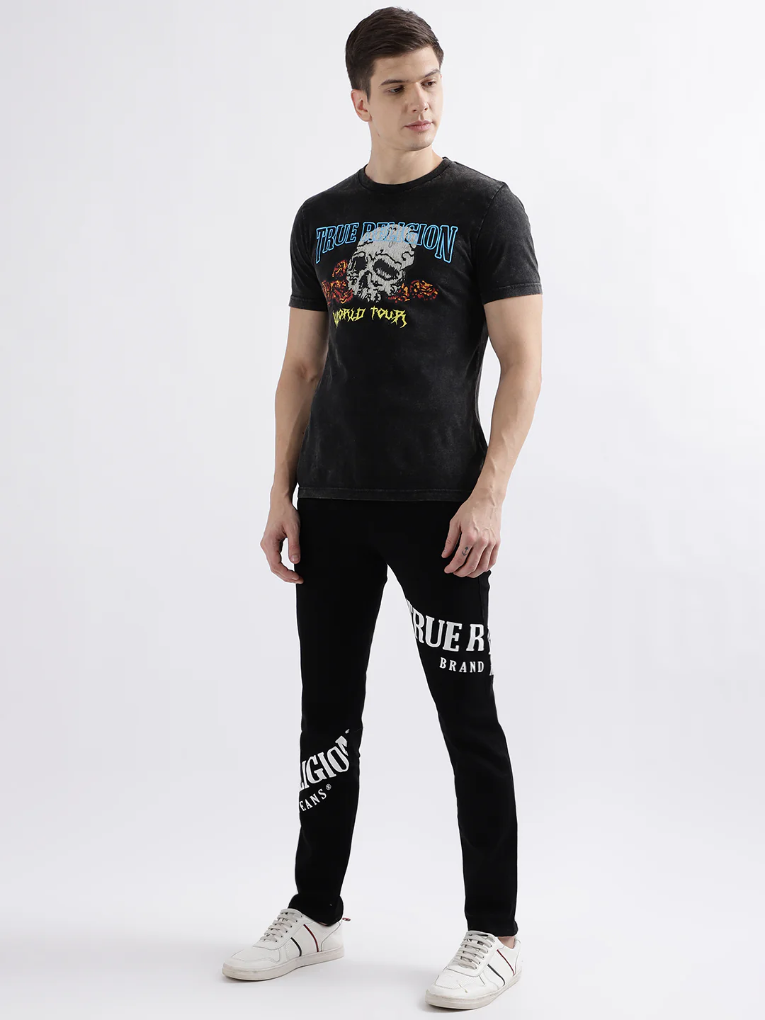 True Religion Men SN Rocco Skinny Fit Pure Cotton Mid Rise Jeans - Image 5