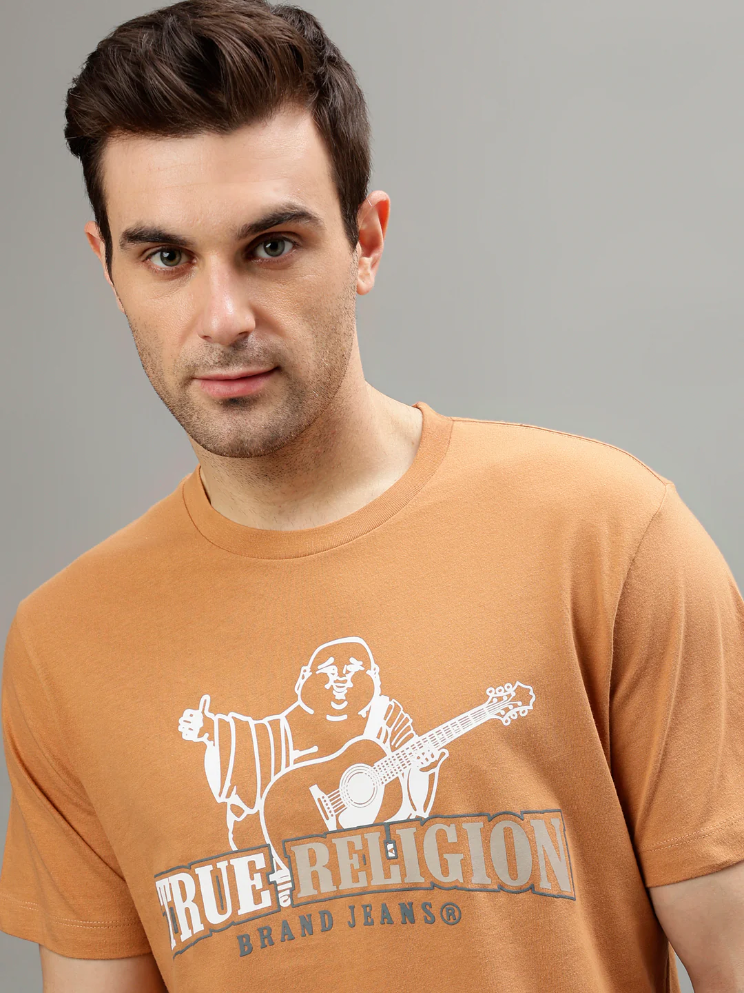 True Religion Orange Fashion Logo Regular Fit T-Shirt - Image 6
