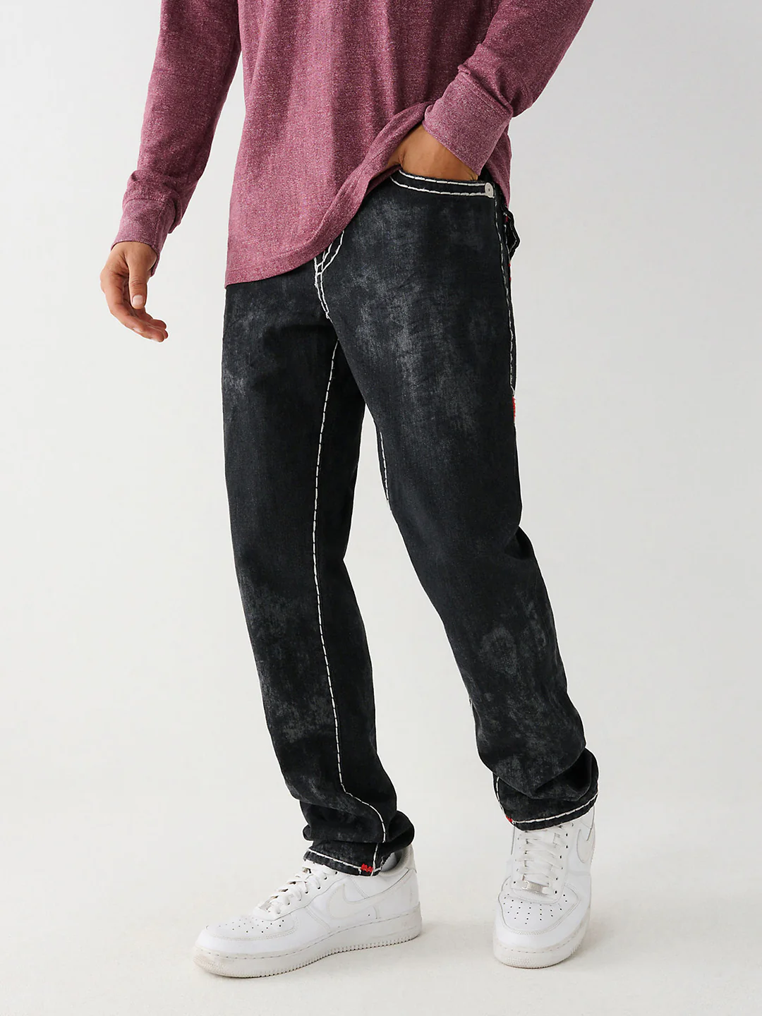 True Religion Men Super T Rocco Skinny Fit Mid Rise Jeans - Image 3