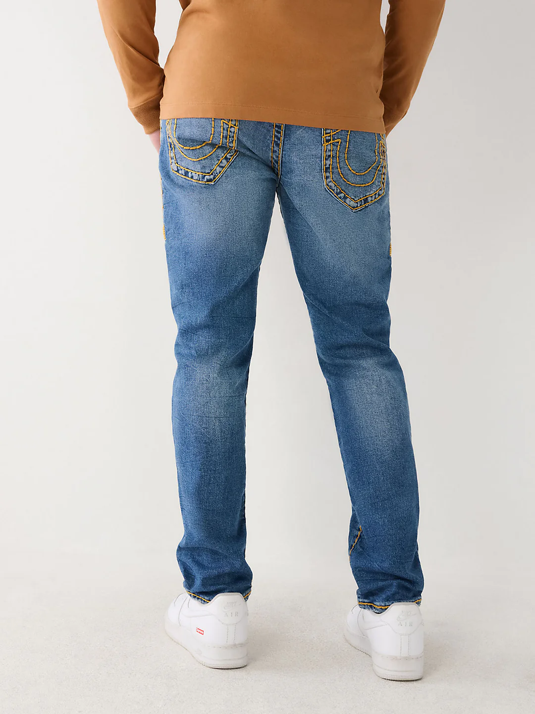 True Religion Men Super T Rocco Straight Fit Medium Wash Jeans - Image 2