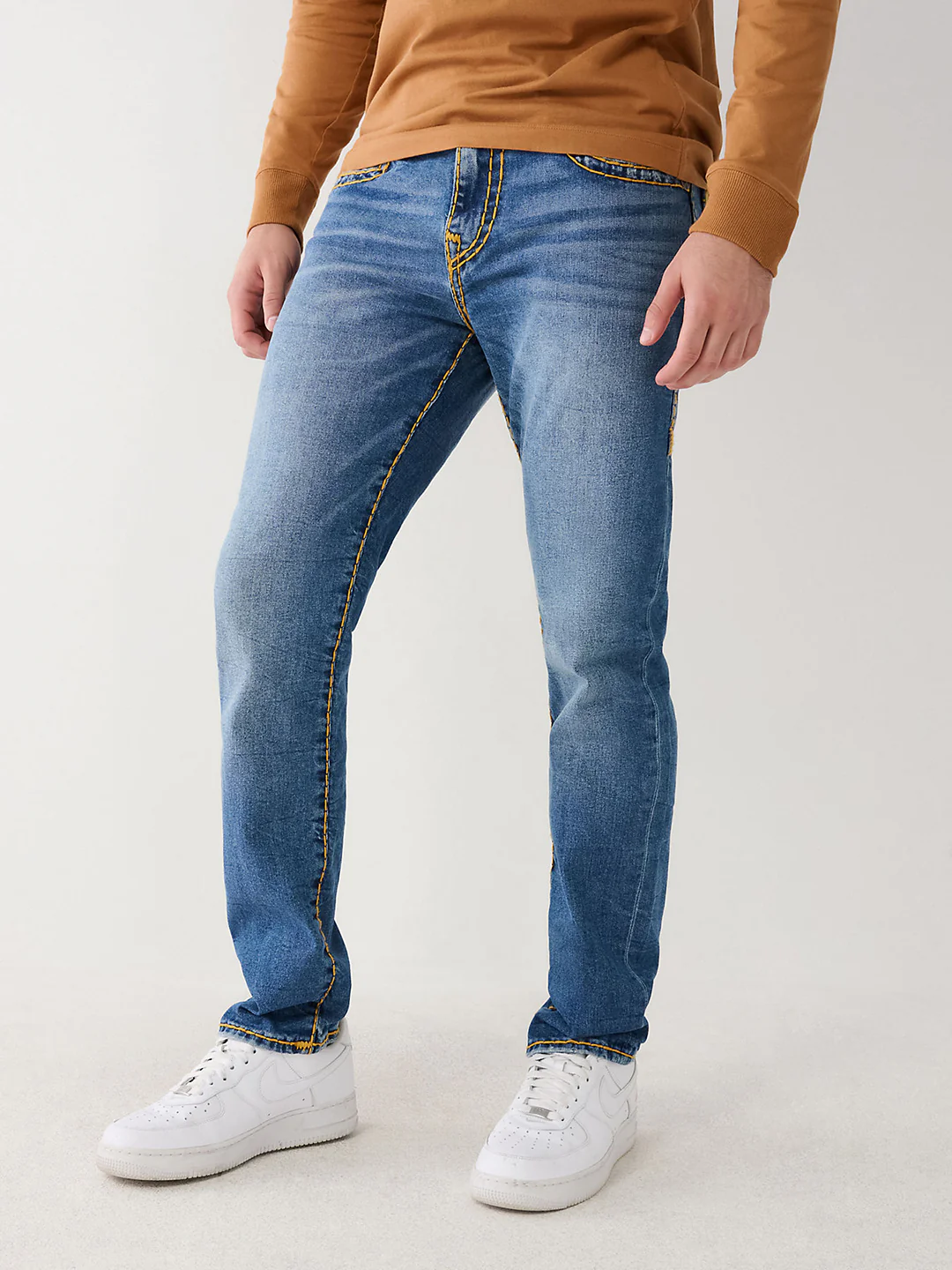 True Religion Men Super T Rocco Straight Fit Medium Wash Jeans - Image 5