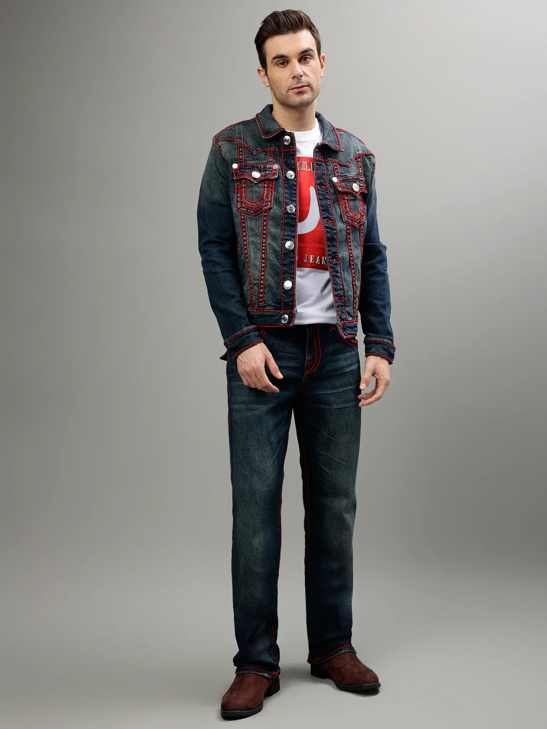 True Religion Men Solid Shirt Collar Full Sleeves Jacket - Image 5