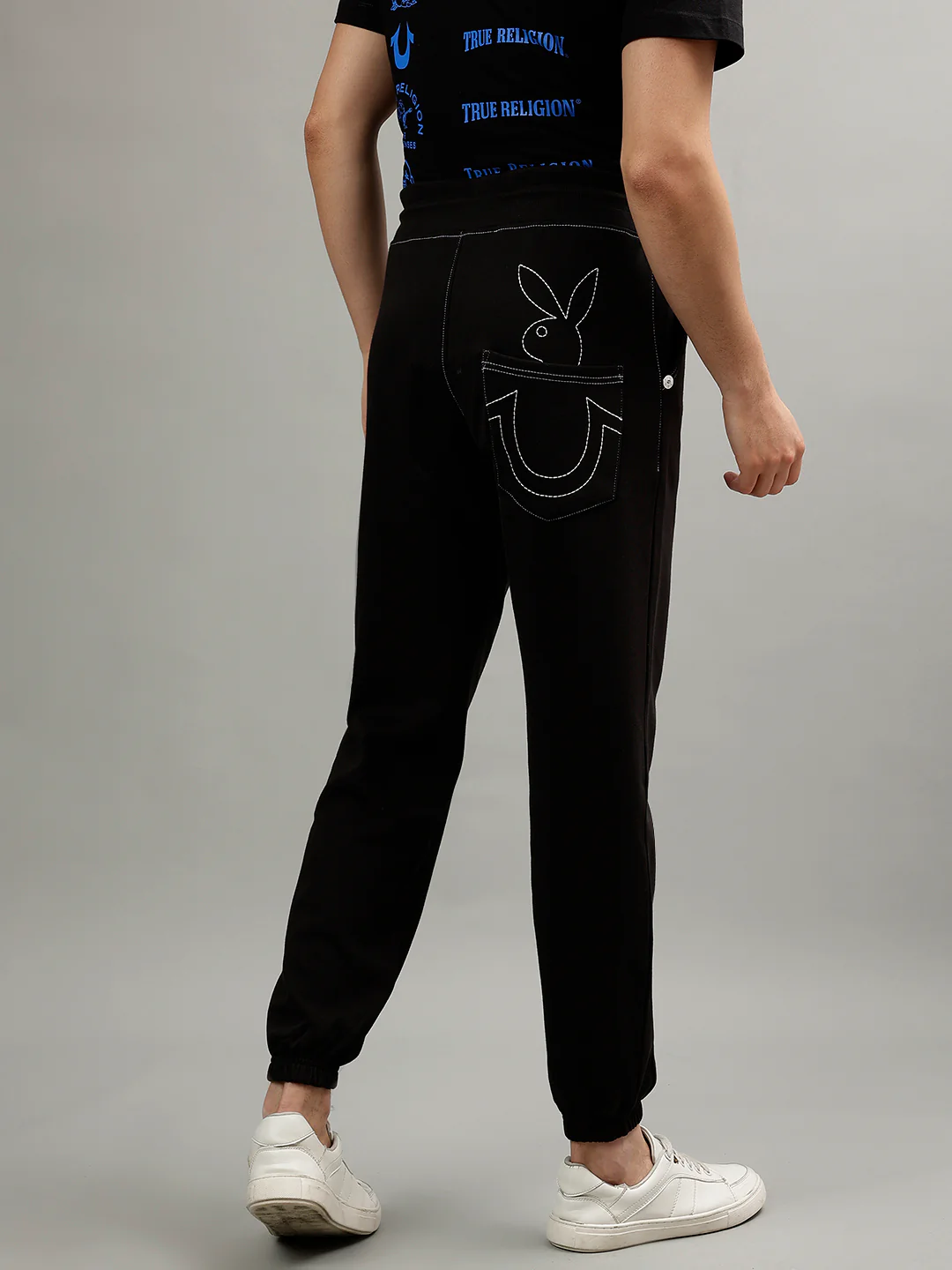 True Religion Men Solid Mid-Rise Relaxed Fit Joggers - Image 4