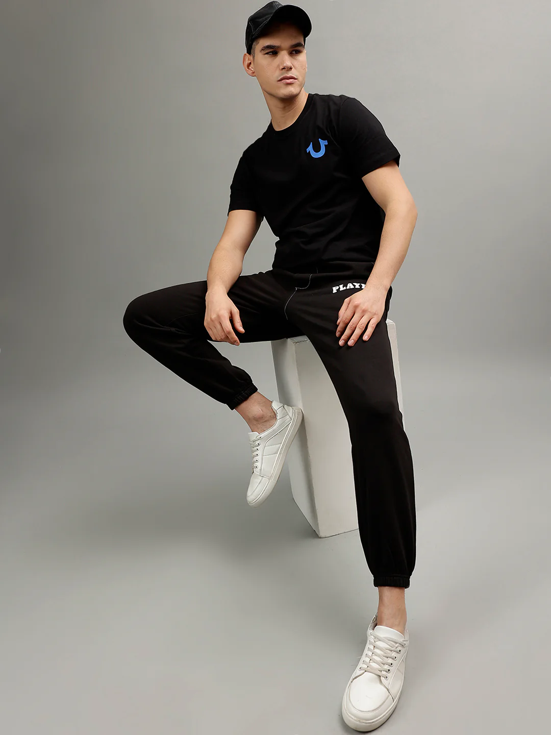 True Religion Men Solid Mid-Rise Relaxed Fit Joggers - Image 5