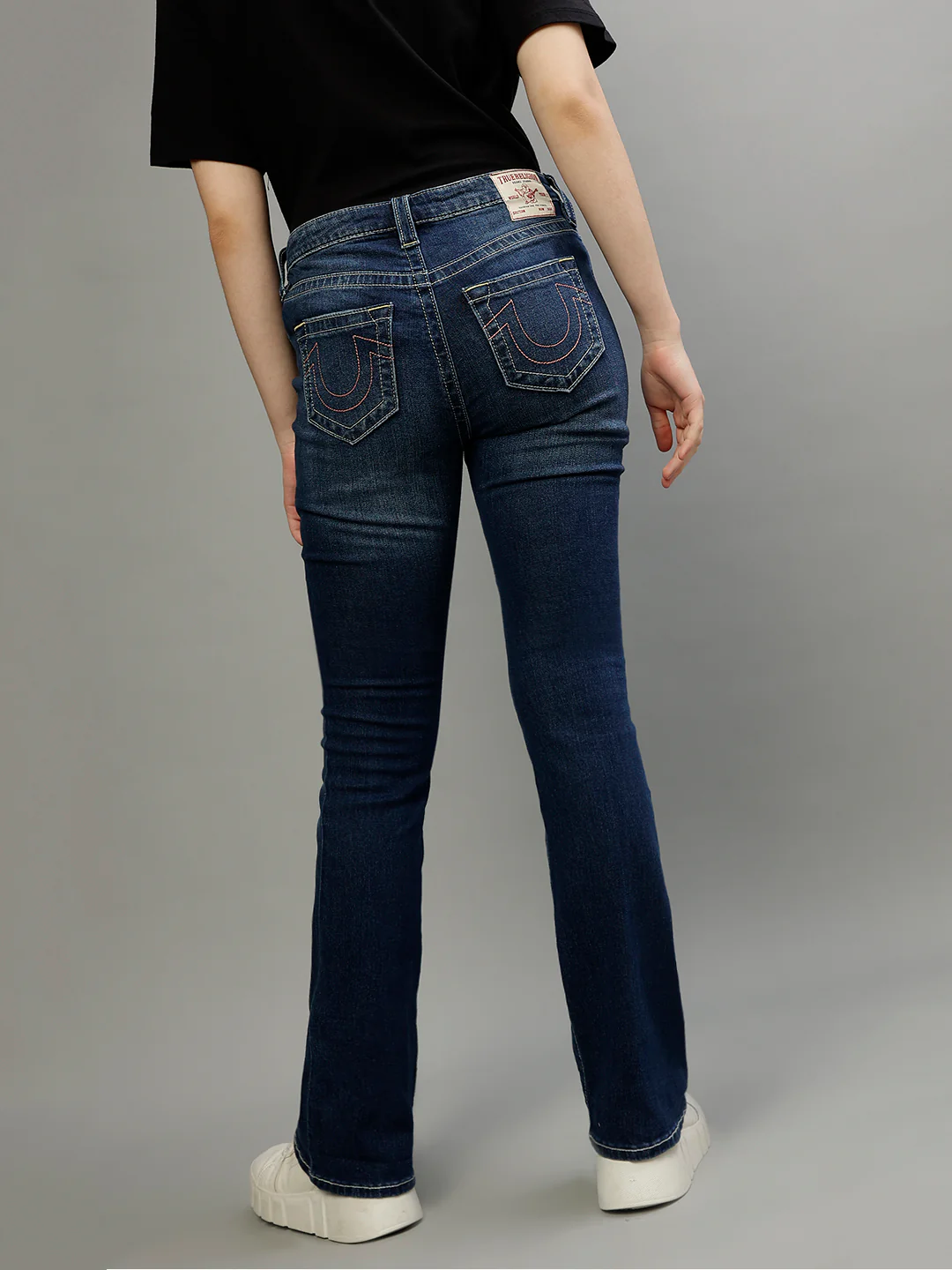 True Religion Womens SN Becca Bootcut Fit Blue Mid Rise Jeans - Image 2