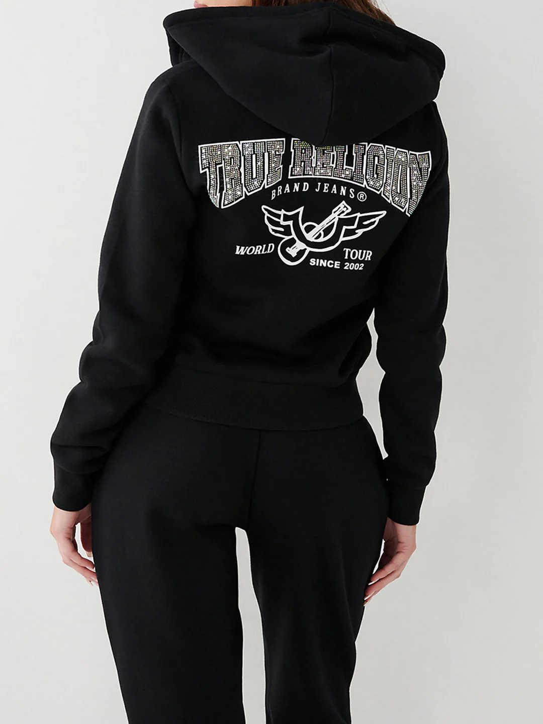 True Religion Women Printed Full Sleeves Hooded Sweatshirt - Image 6