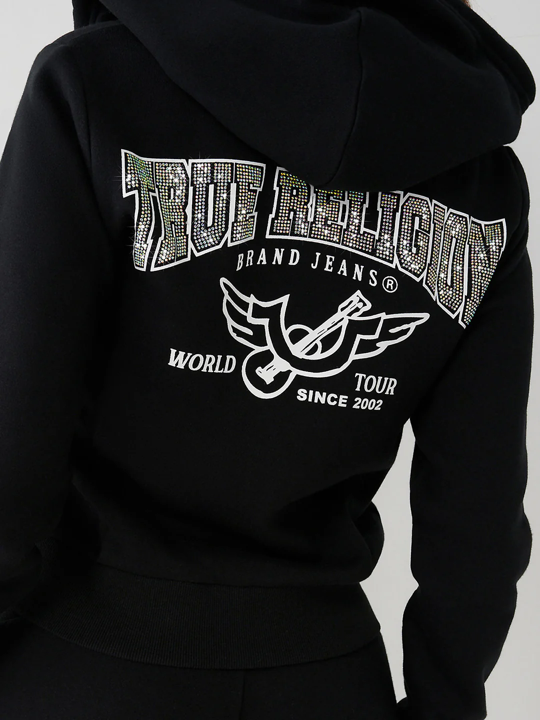True Religion Women Printed Full Sleeves Hooded Sweatshirt - Image 7
