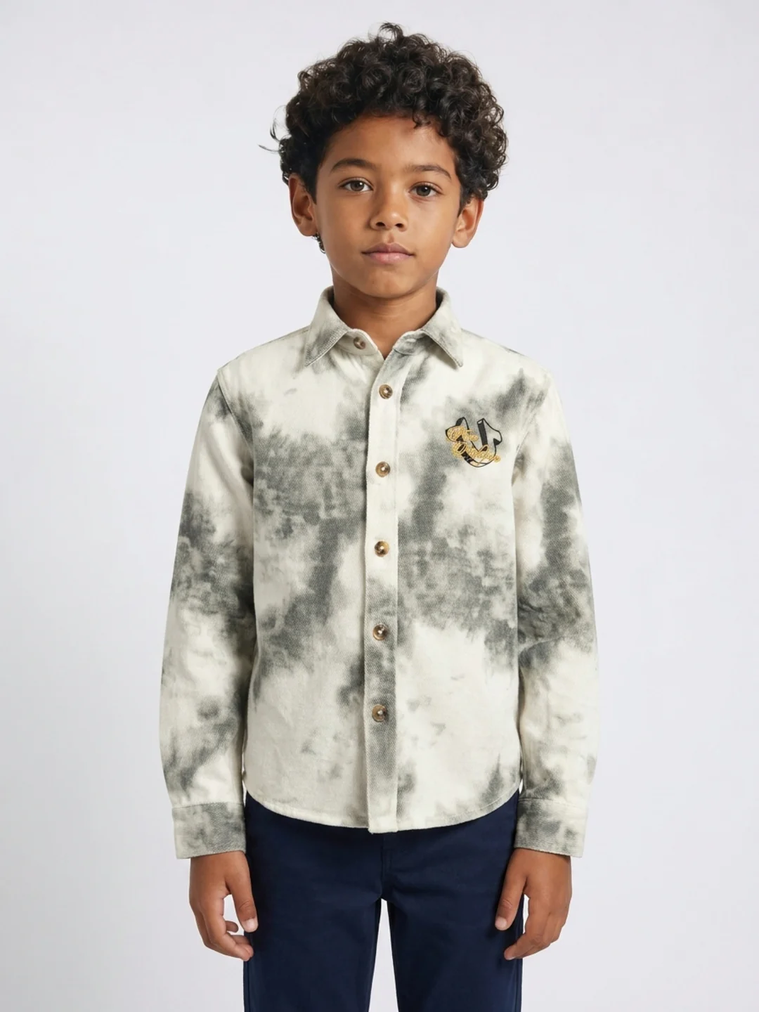 True Religion Multi Cotton Printed Boys Shirt - Image 2