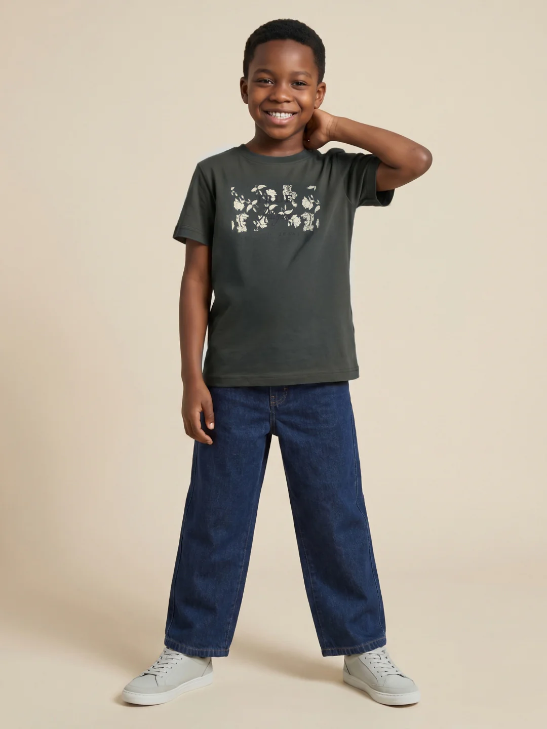 True Religion Boys Green Printed Regular Fit Pure Cotton T-Shirt - Image 6