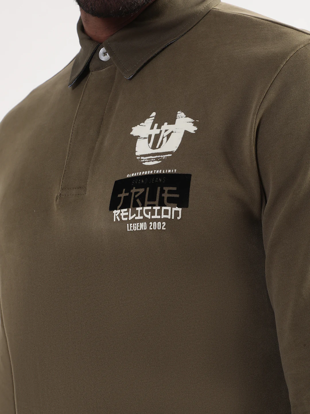 True Religion Martini Olive Regular Fit Polo T-Shirt - Image 5