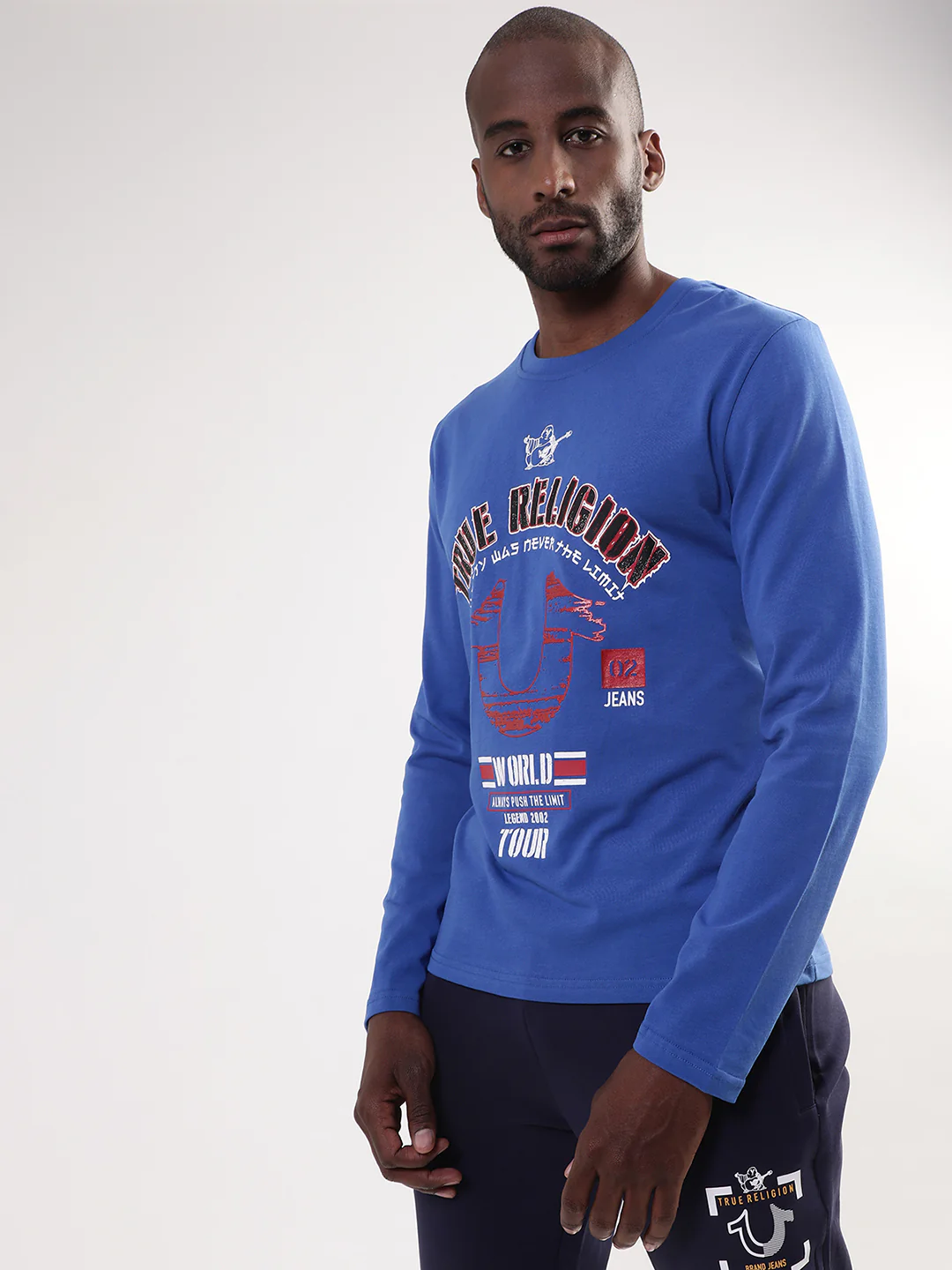 True Religion Dazzling Blue Logo Regular Fit T-Shirt - Image 3
