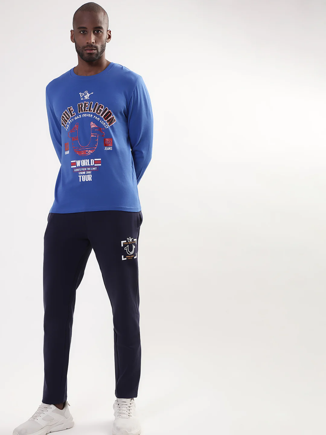 True Religion Dazzling Blue Logo Regular Fit T-Shirt - Image 4