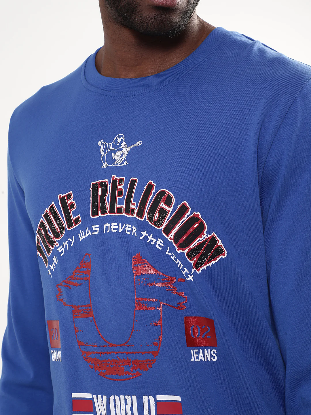 True Religion Dazzling Blue Logo Regular Fit T-Shirt - Image 5