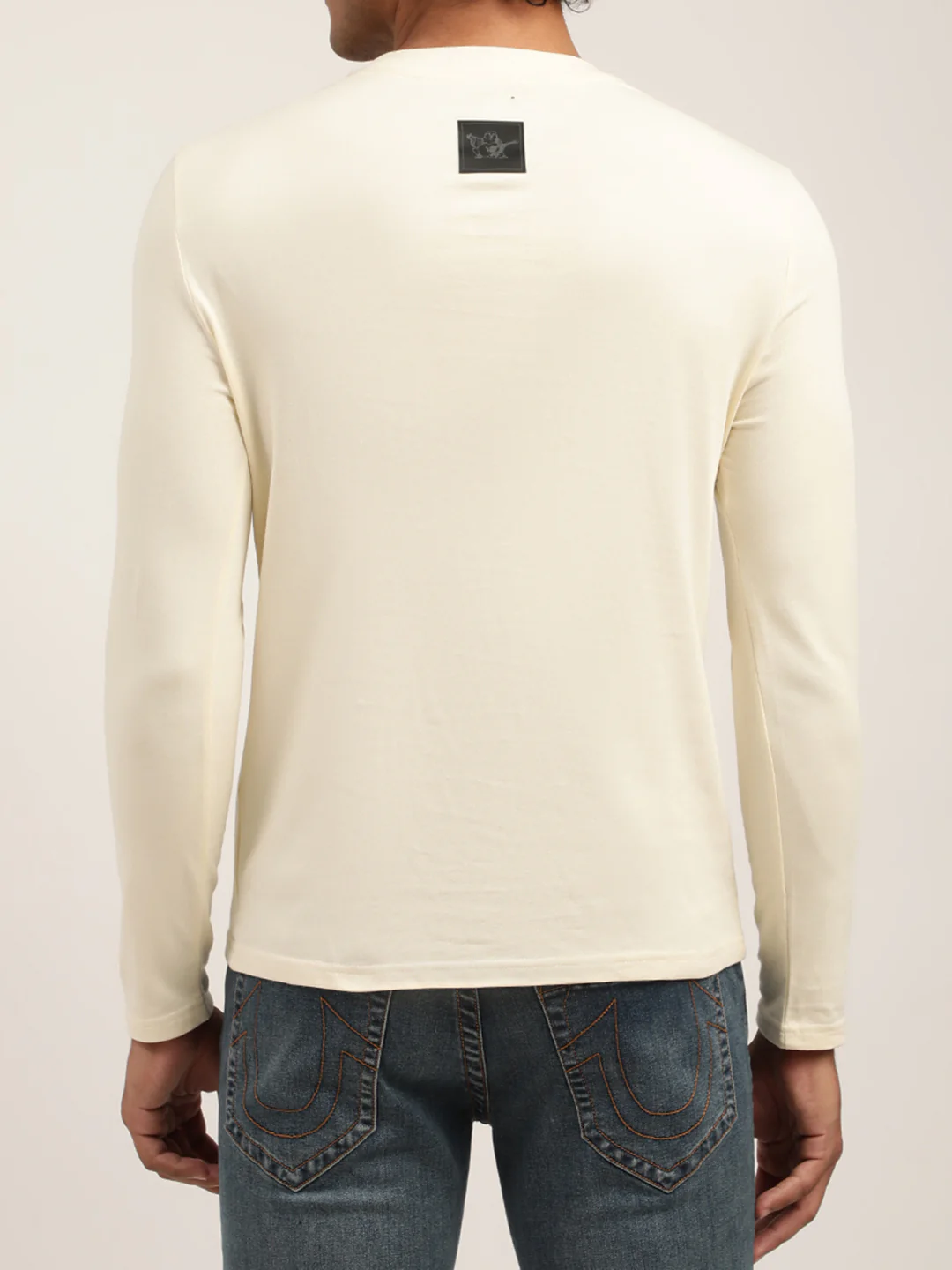 True Religion Off White Logo Regular Fit T-Shirt - Image 3