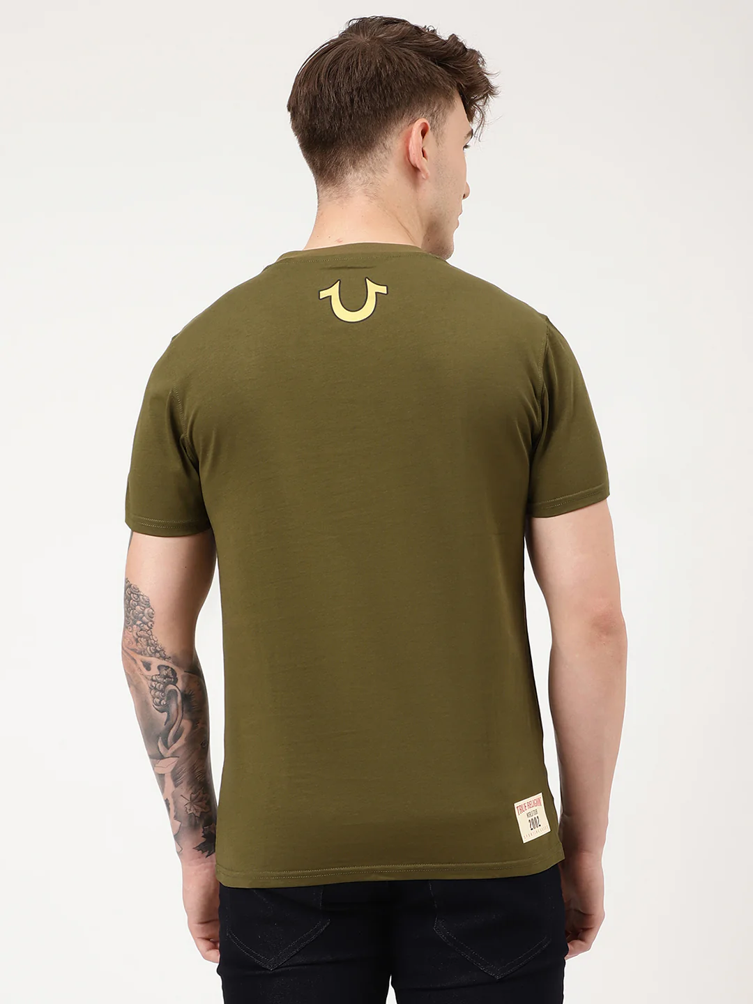 True Religion Martini Olive Printed Regular Fit T-Shirt - Image 4
