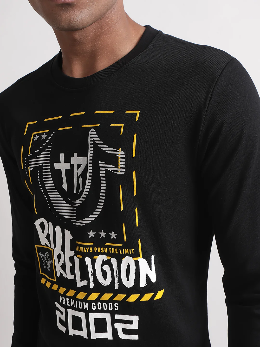 True Religion Black Logo Regular Fit T-Shirt - Image 6