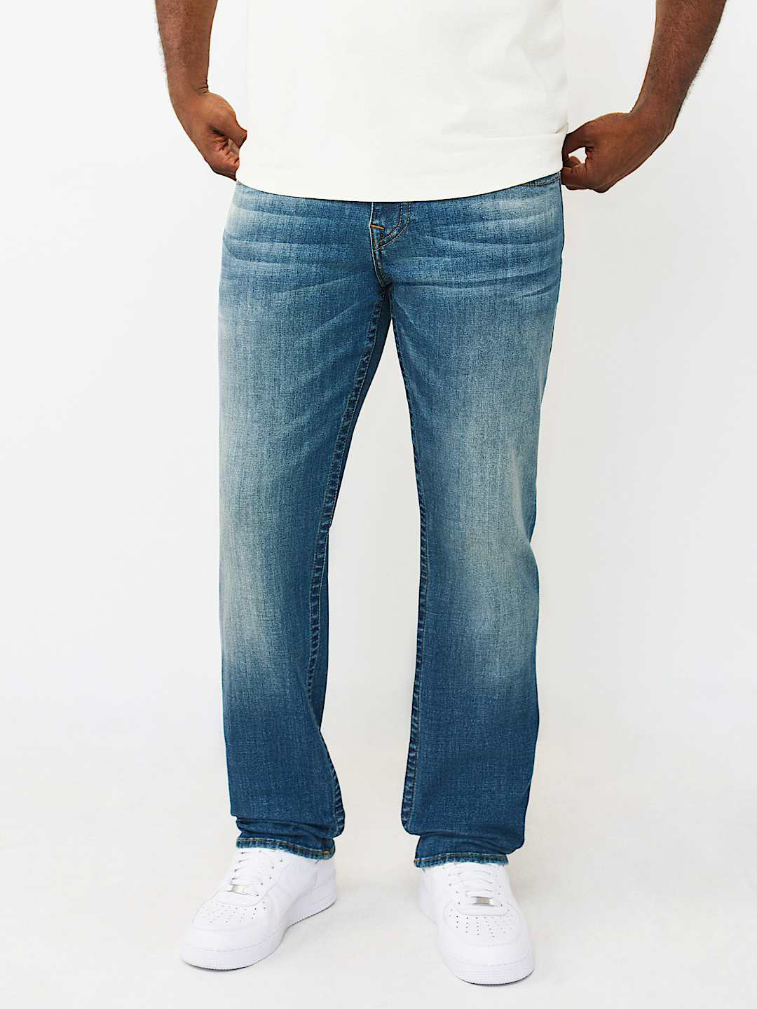 True Religion Blue Stretchable Ricky SN Solid Men Jeans - Image 2