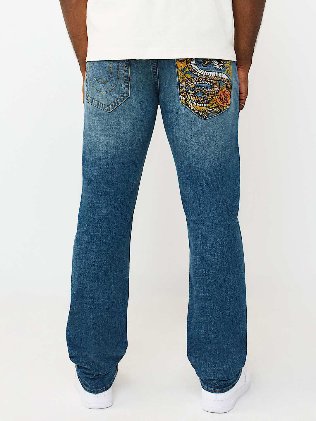 True Religion Blue Stretchable Ricky SN Solid Men Jeans - Image 3