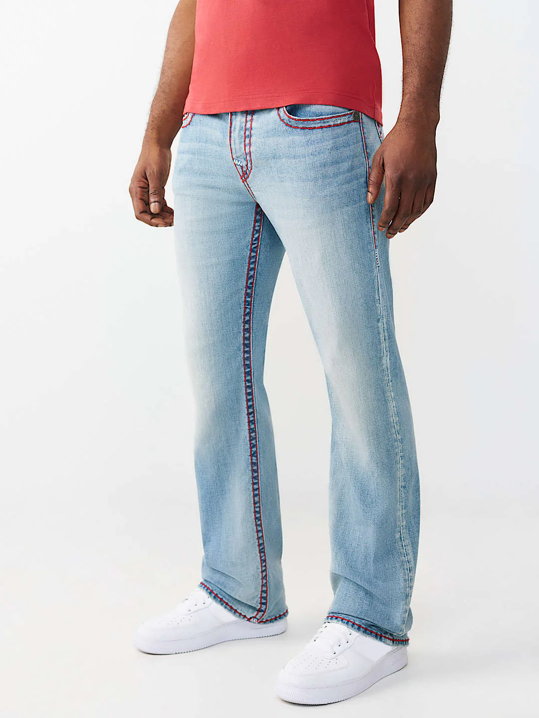 True Religion Blue Stretchable Billy Super T Solid Men Jeans - Image 4