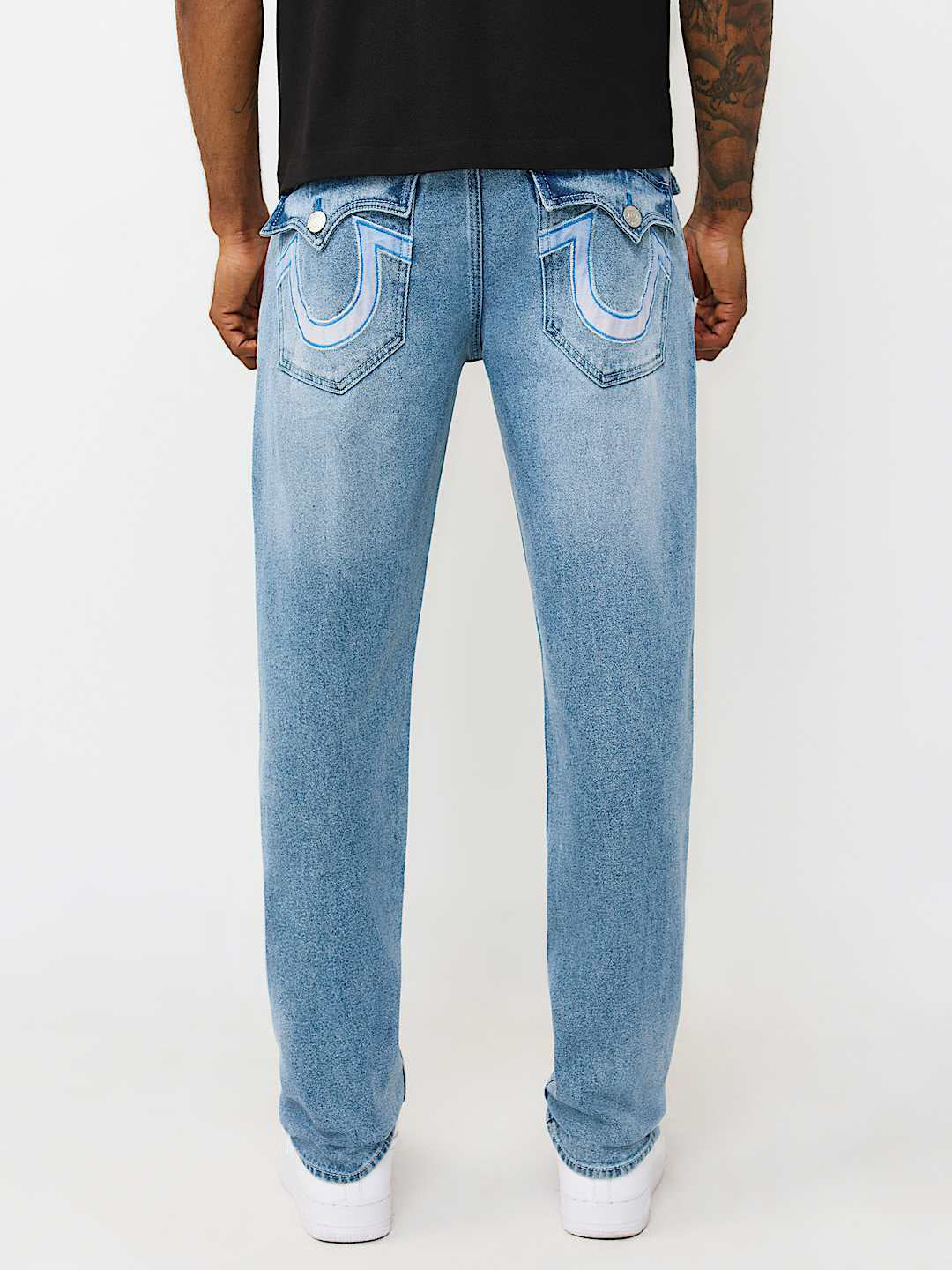 True Religion Blue Stretchable Geno SN Men Jeans - Image 4