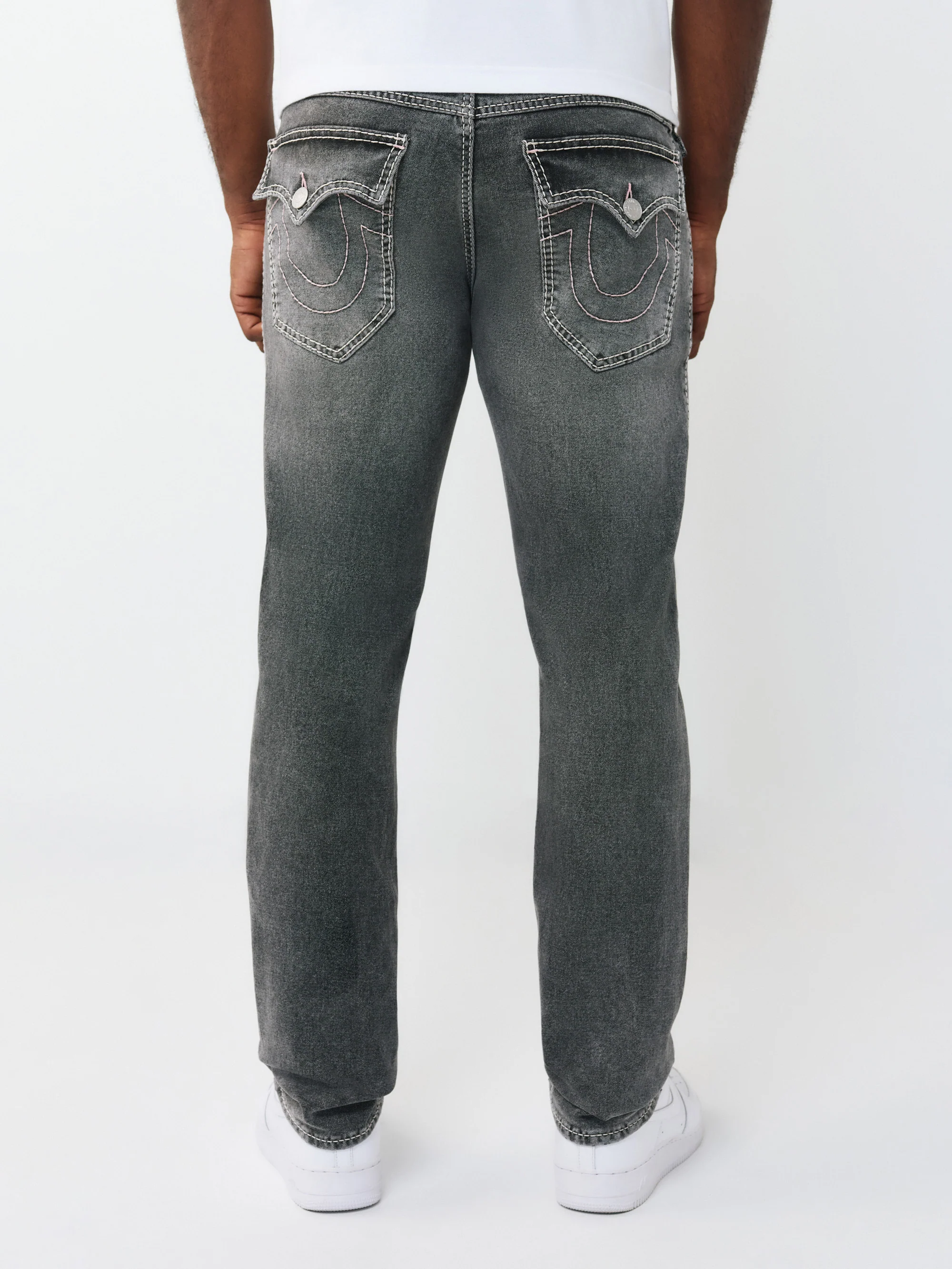 True Religion Men Grey Solid Slim Fit Stretchable Big T Geno Jeans - Image 4