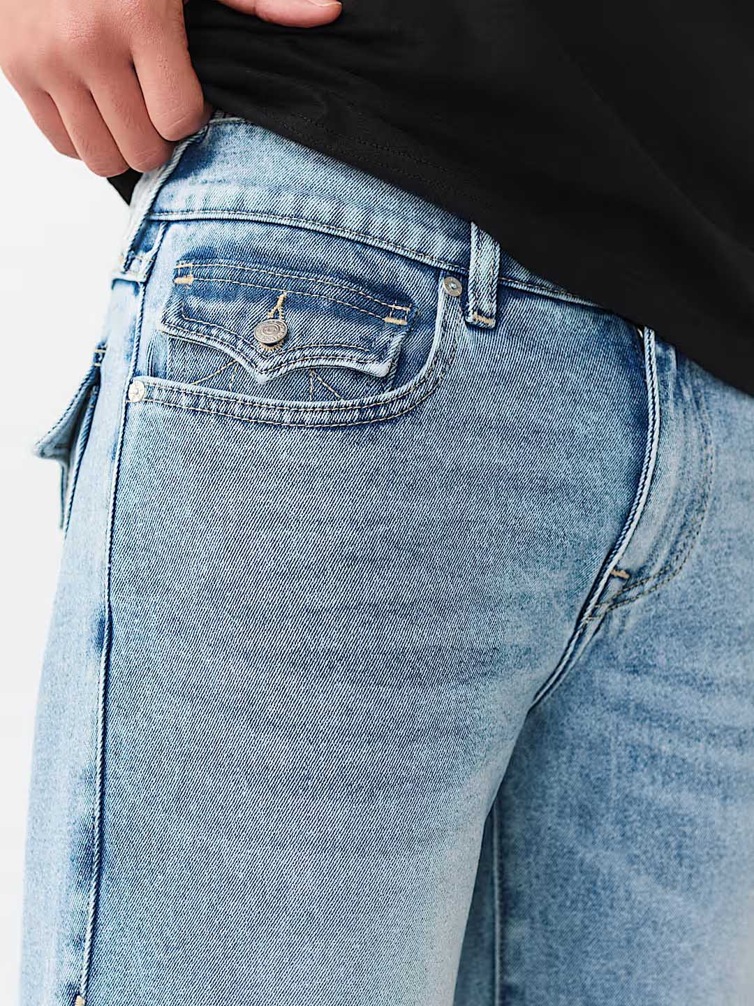 True Religion Blue Solid Bootcut Stretchable SN Billy Jeans - Image 5