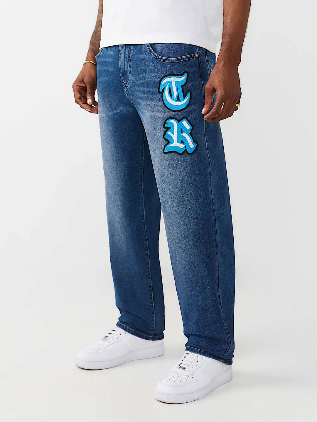 True Religion Blue Bobby Solid Men Jeans - Image 5
