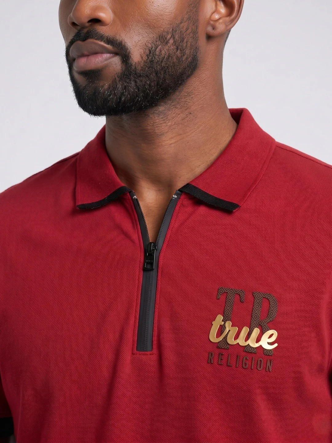 True Religion Red Cotton Men Polo T shirt - Image 4