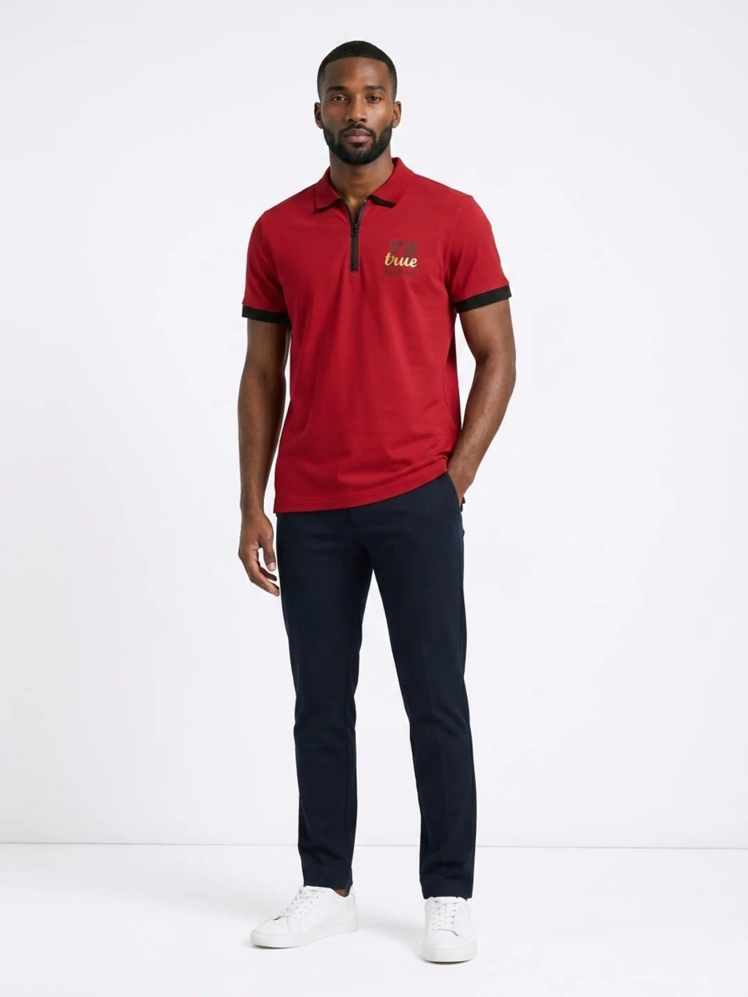 True Religion Red Cotton Men Polo T shirt - Image 5