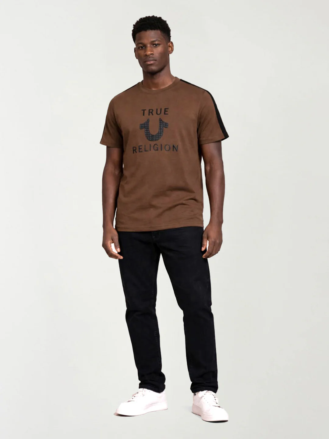 True Religion Men Brown Printed Regular Fit T-Shirt - Image 5