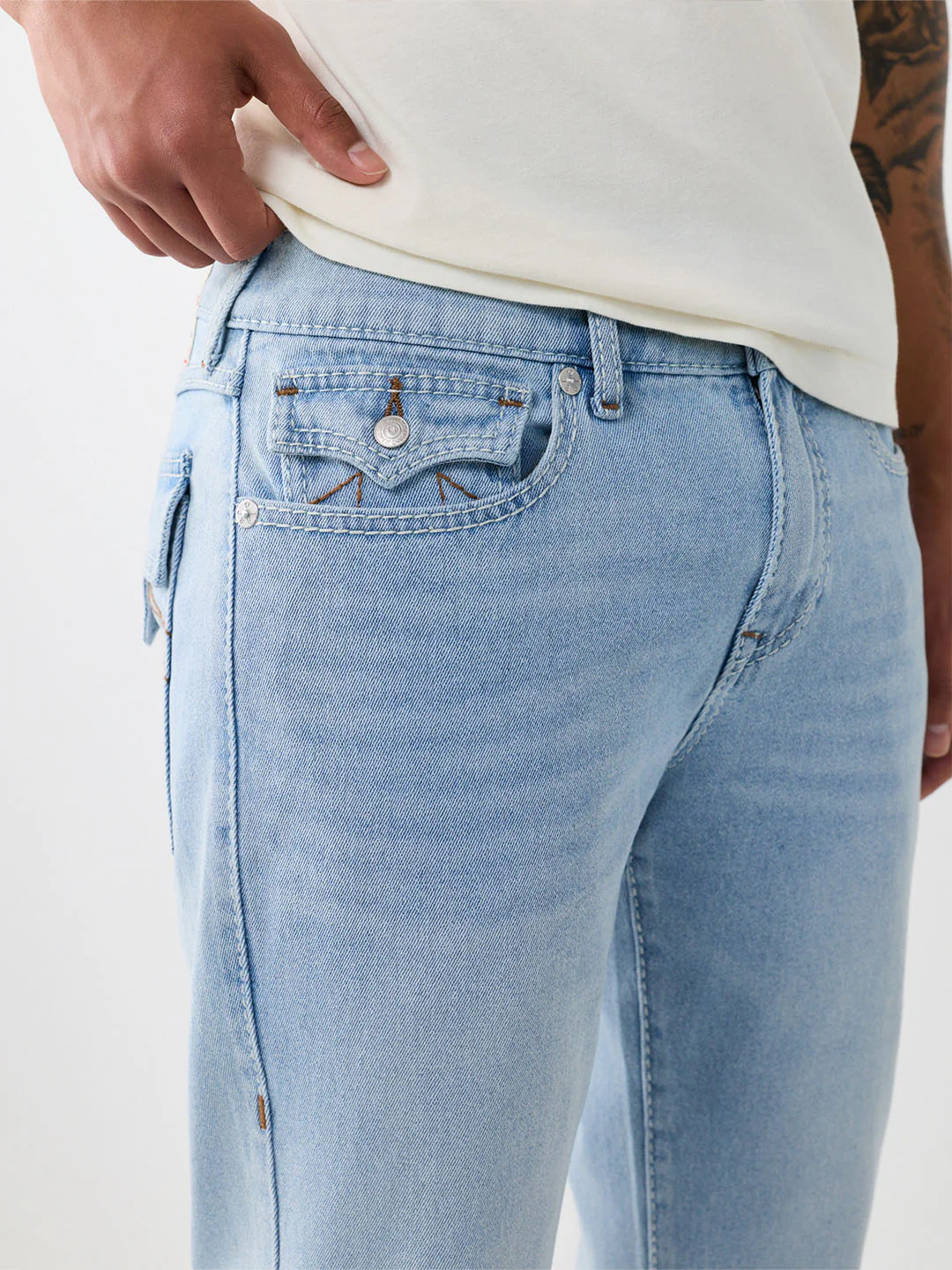 True Religion Blue Slim Fit Geno Big T Stretchable Jeans - Image 6