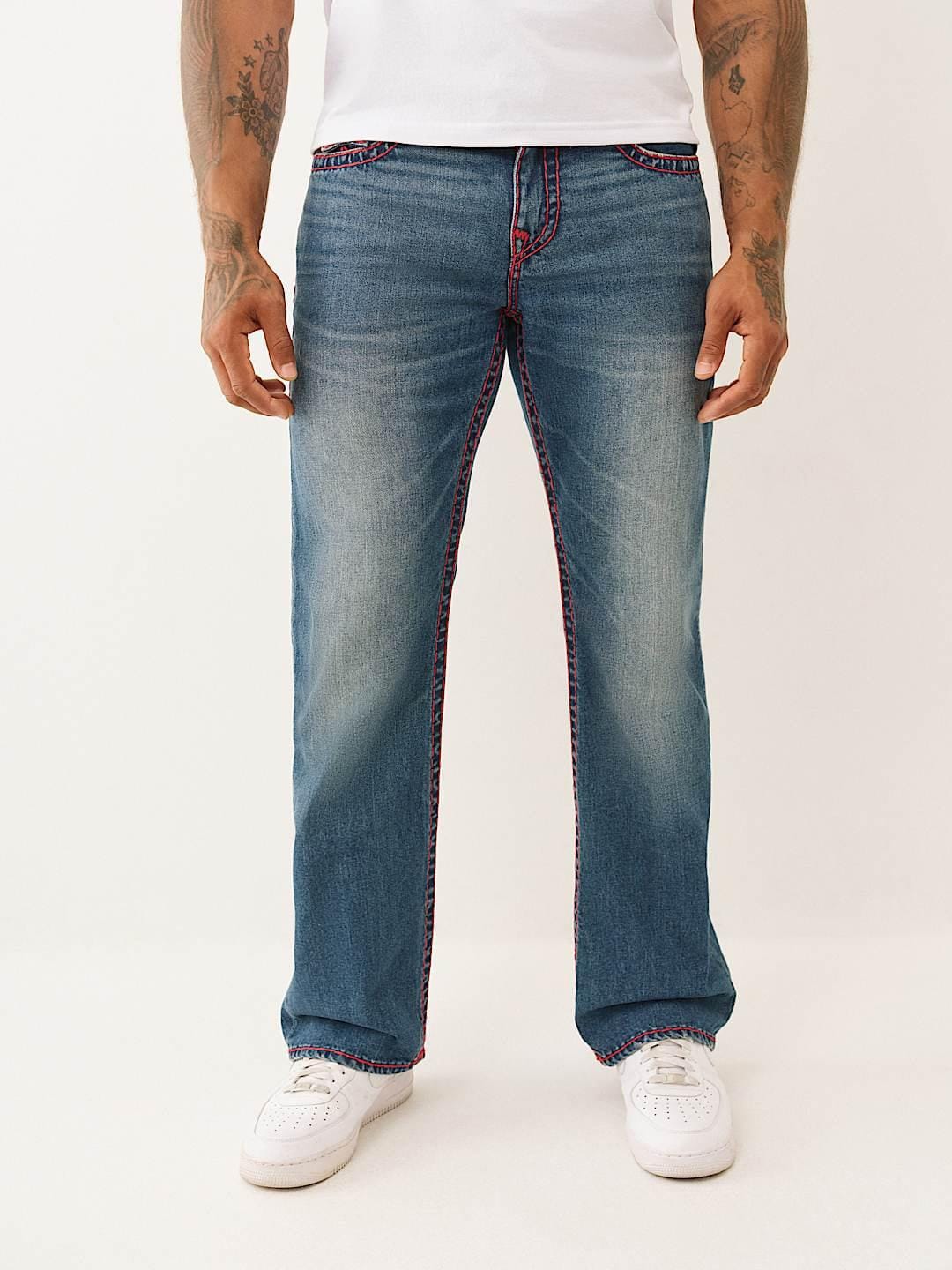 True Religion Men Super T Billy Bootcut Fit Dark Wash Jeans - Image 2