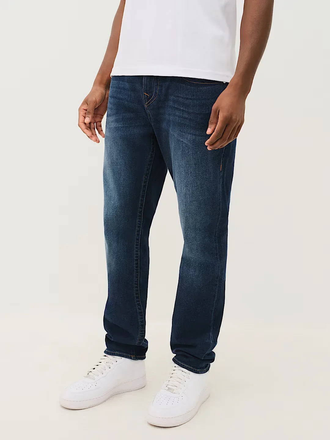 True Religion Men Navy Blue Solid Skinny Fit SN Rocco Jeans - Image 3
