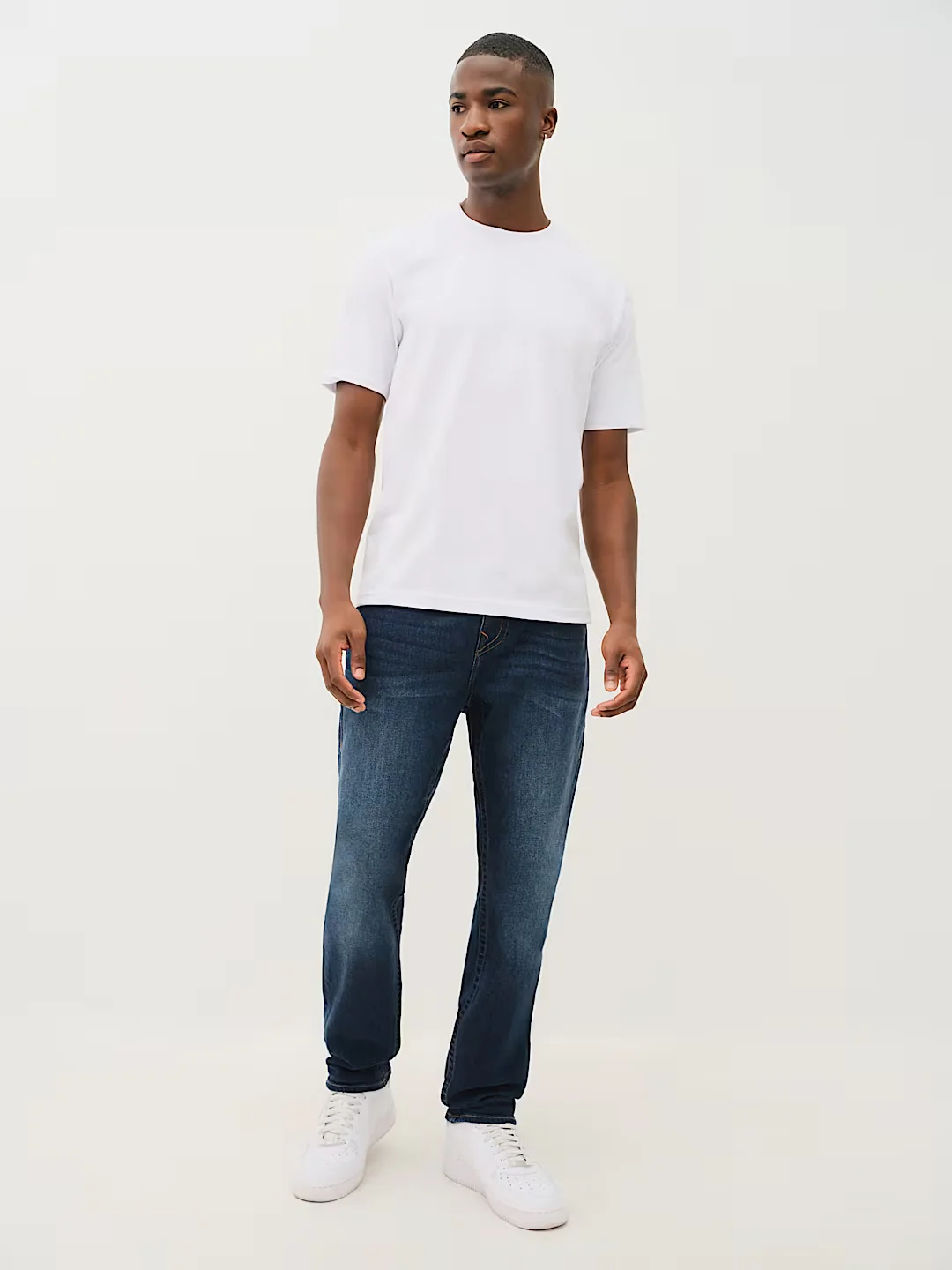 True Religion Men Navy Blue Solid Skinny Fit SN Rocco Jeans - Image 6