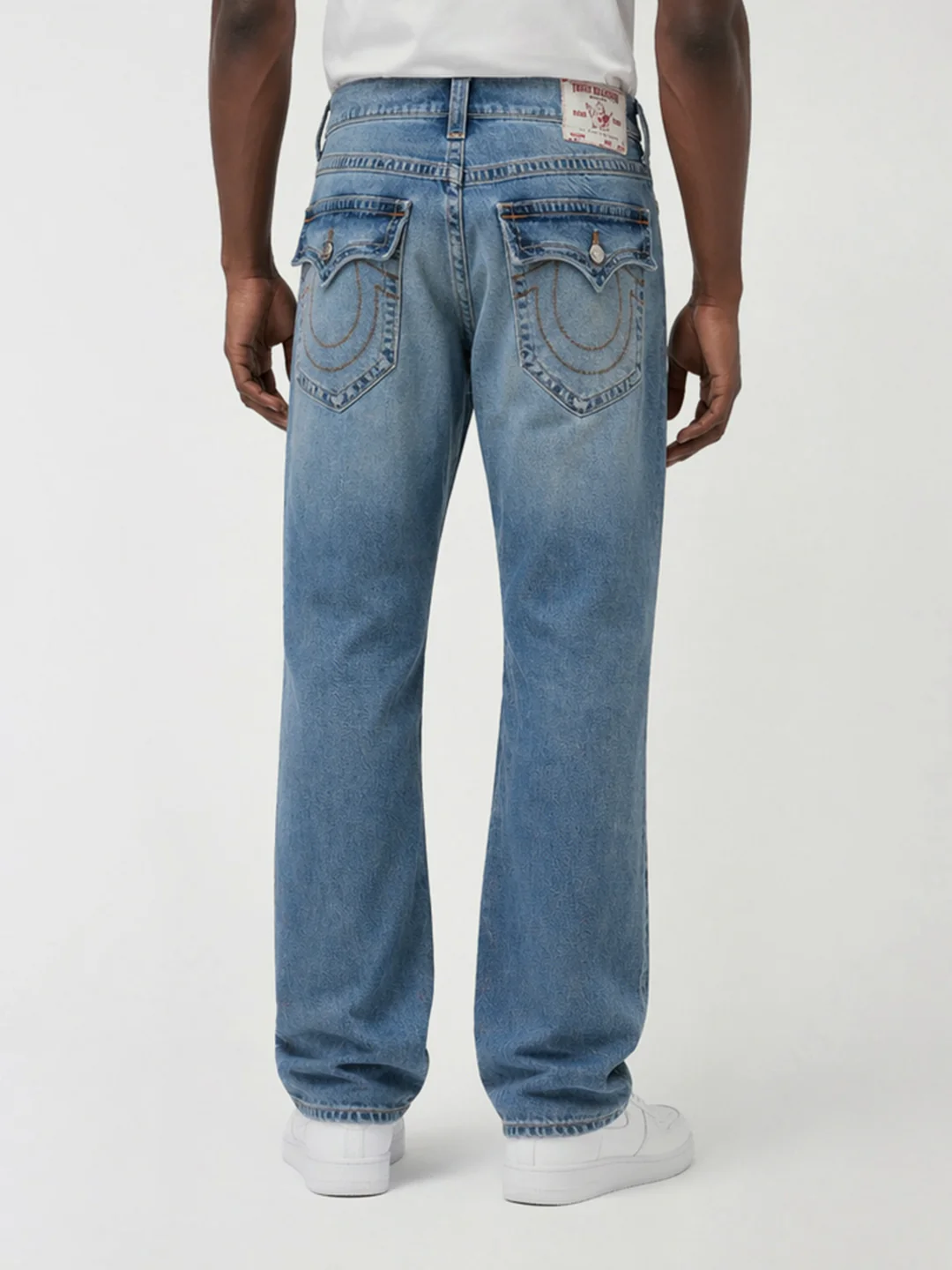 True Religion Men Blue Solid Straight Fit SN Ricky Jeans - Image 3