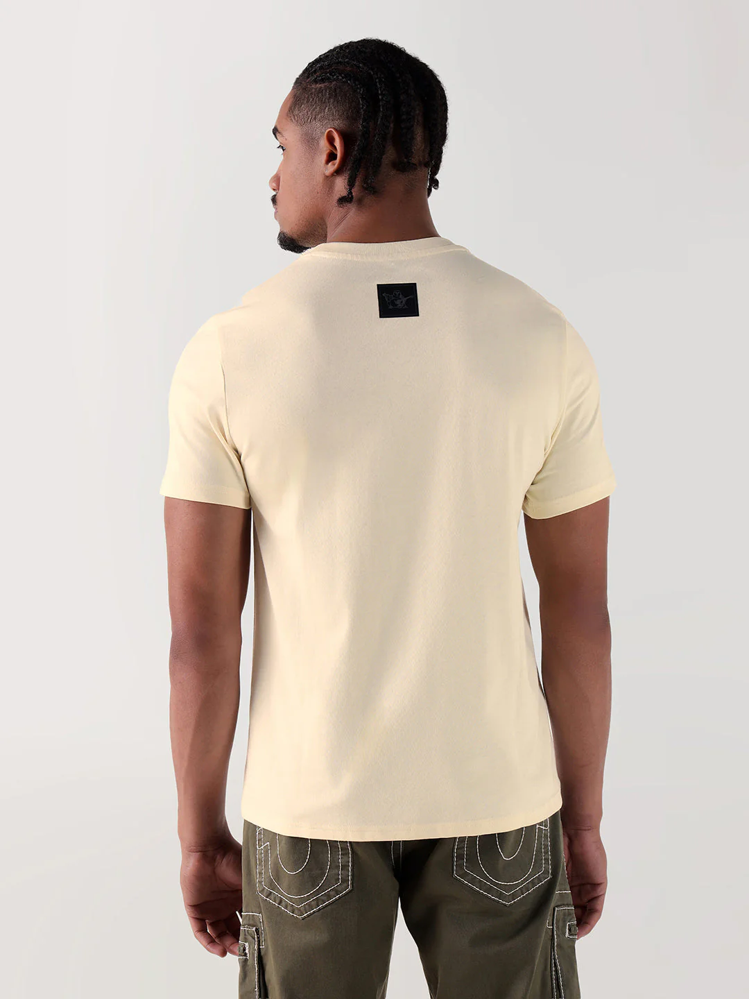 TRUE RELIGION Men Cream Printed Round Neck Regular Fit T Shirt - Image 3