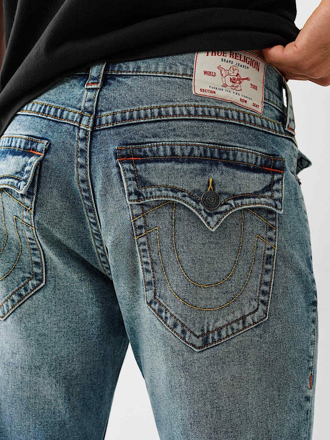 TRUE RELIGION Men Blue SN Straight Fit Jeans