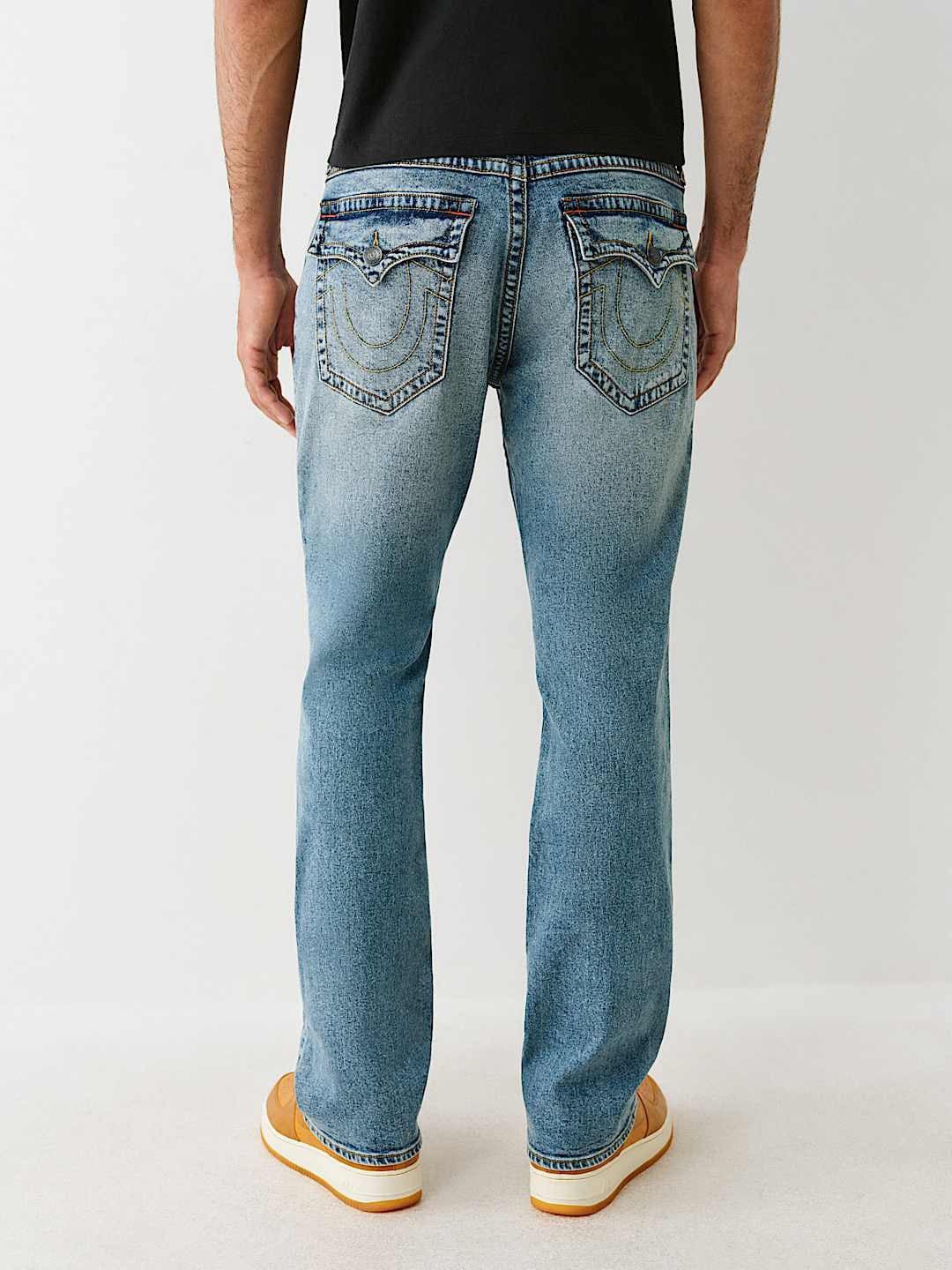 TRUE RELIGION Men Blue SN Straight Fit Jeans - Image 4