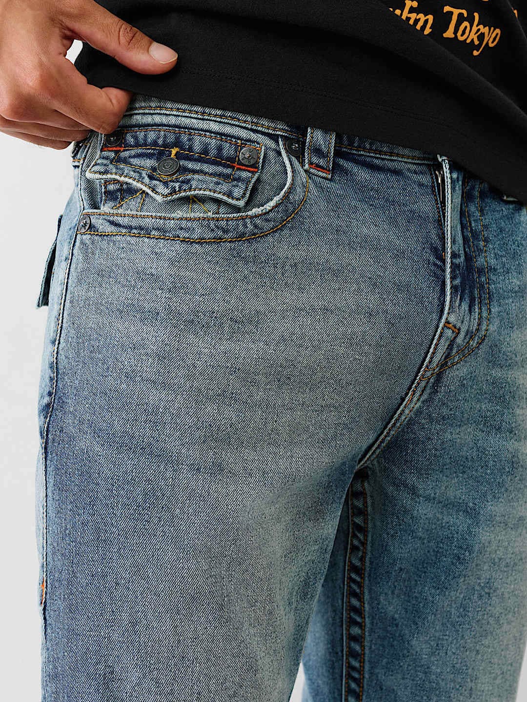TRUE RELIGION Men Blue SN Straight Fit Jeans - Image 5