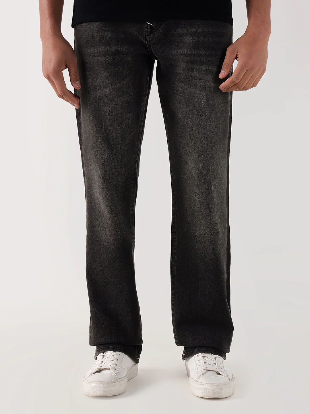 TRUE RELIGION Men Charcoal Black SN Straight Fit Jeans - Image 2