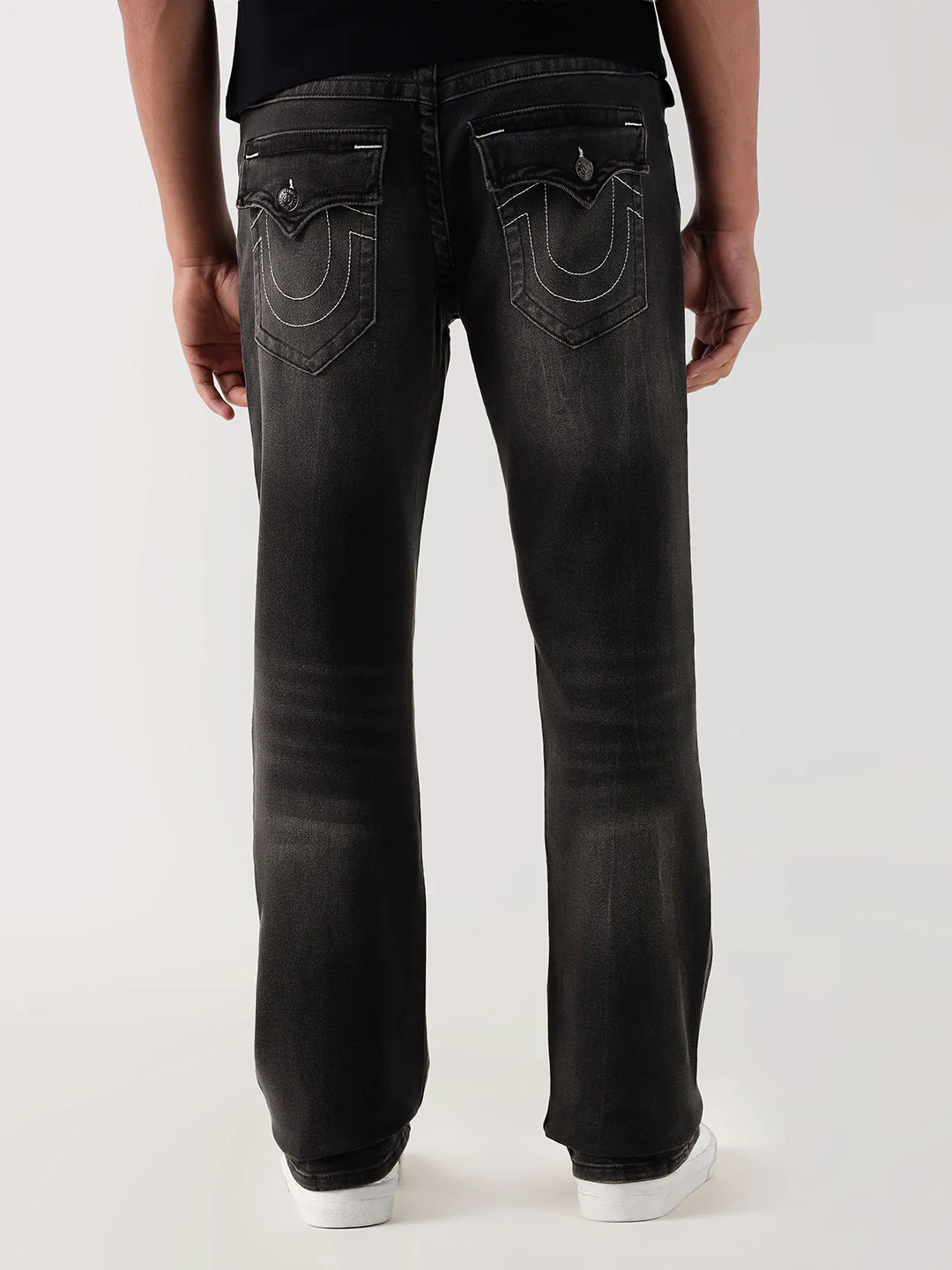 TRUE RELIGION Men Charcoal Black SN Straight Fit Jeans - Image 4