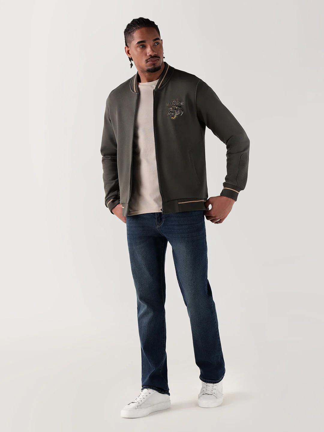 TRUE RELIGION Men Navy Blue SN Straight Fit Jeans - Image 3
