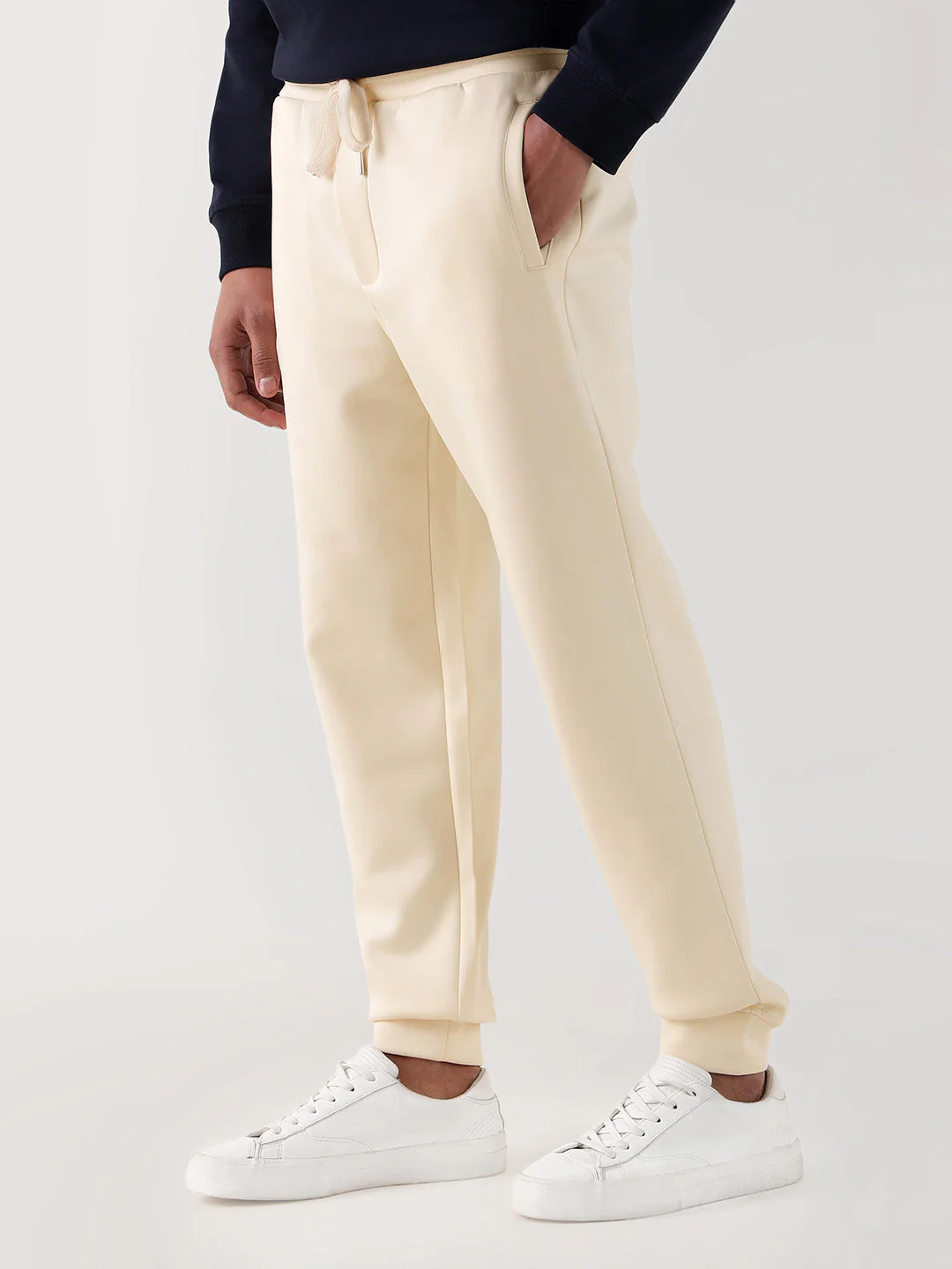 TRUE RELIGION Men Cream Embroidered Relaxed Fit Sweatpant - Image 4