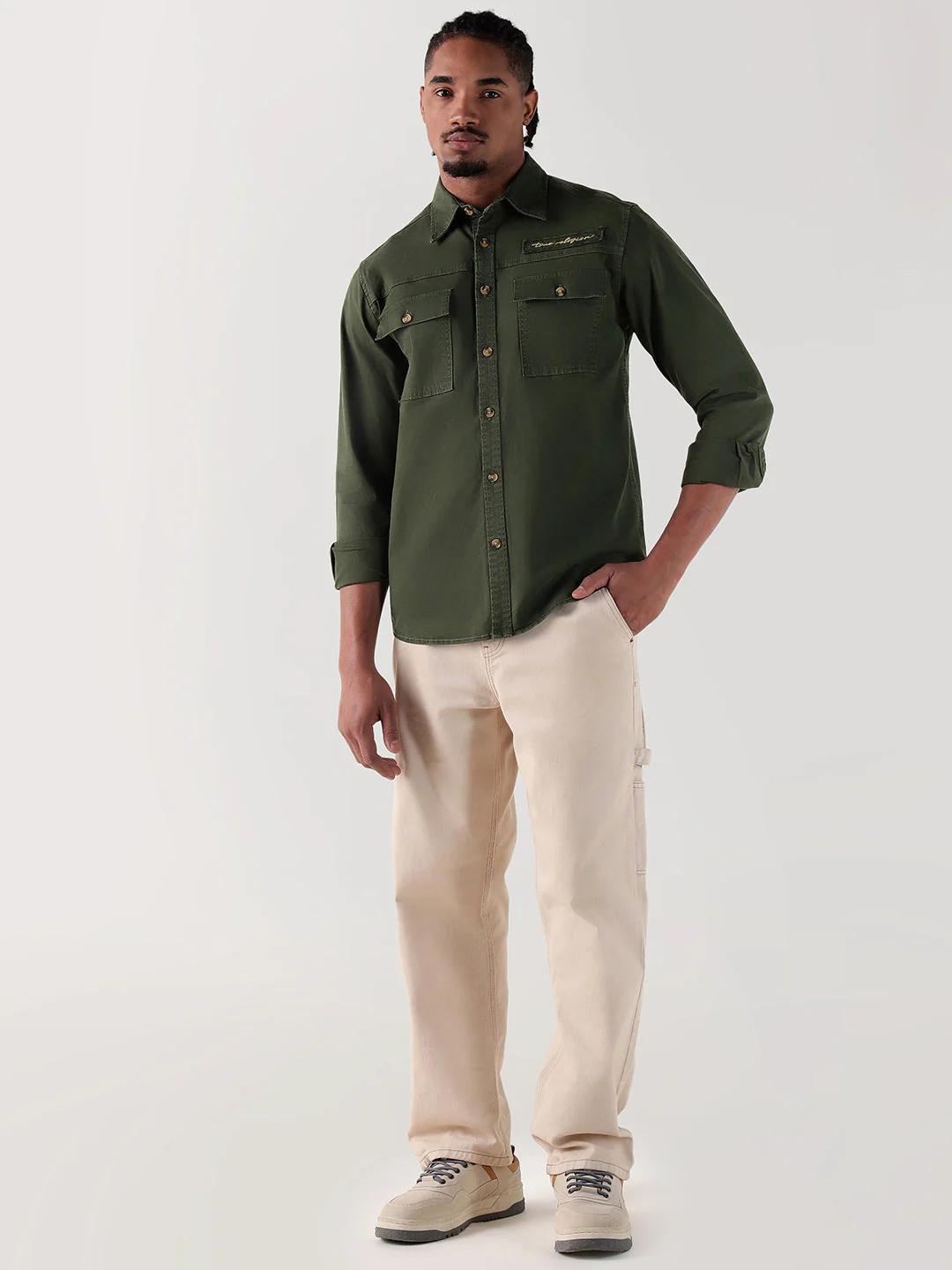 TRUE RELIGION Men Green Regular Fit Shirt - Image 2