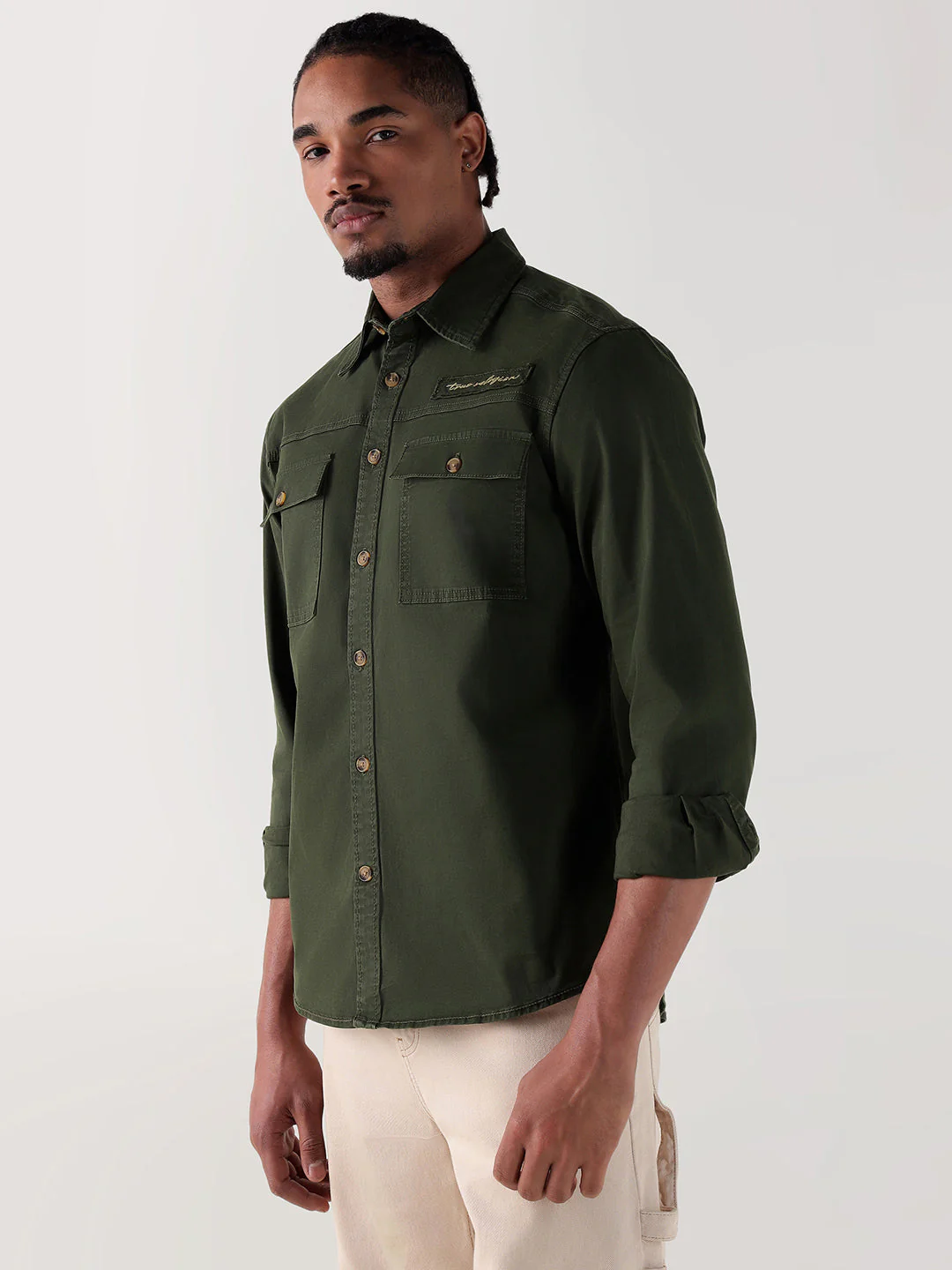 TRUE RELIGION Men Green Regular Fit Shirt - Image 4