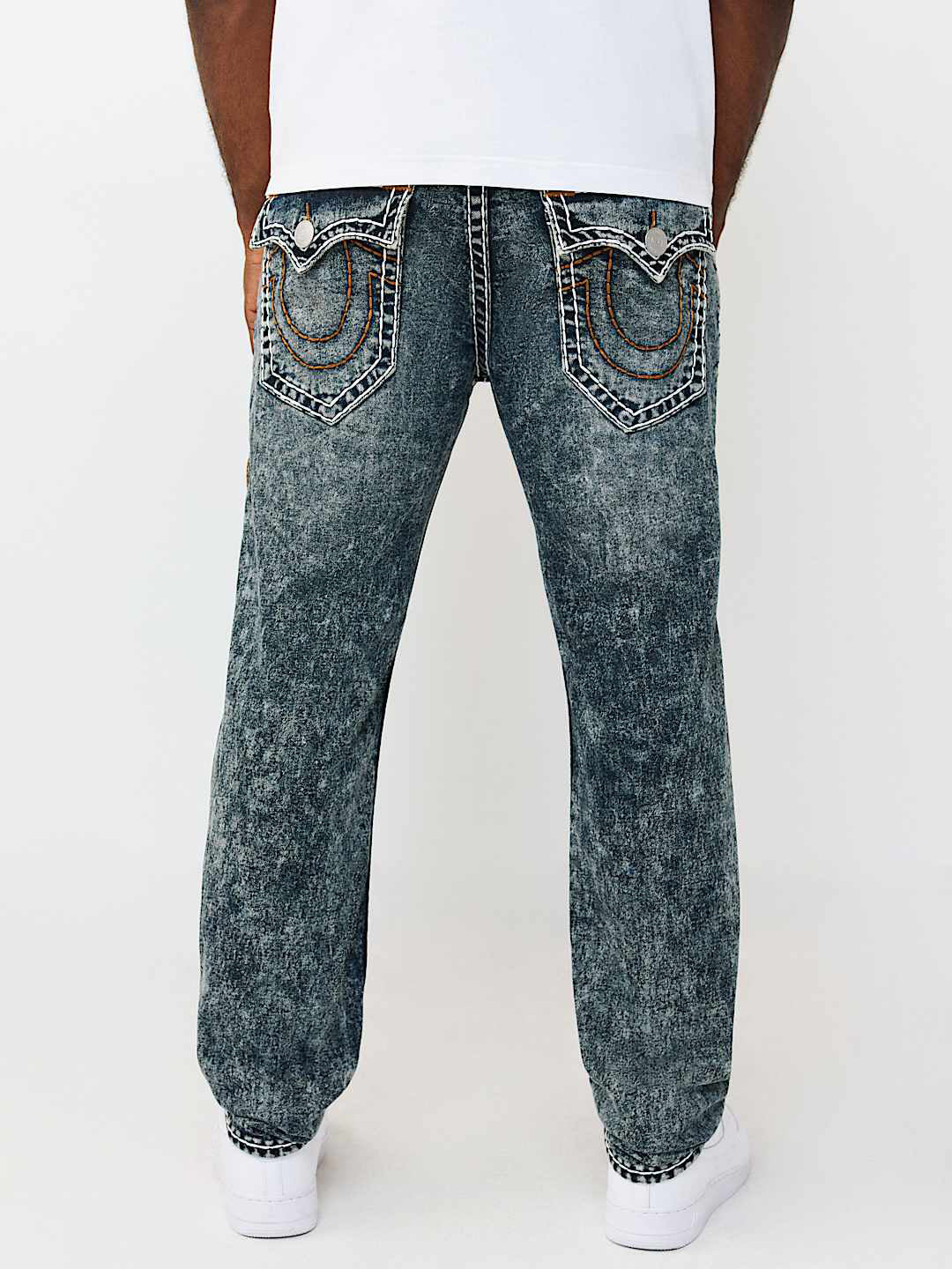 True Religion Men Blue Solid Skinny Fit Super T Rocco Jeans - Image 2