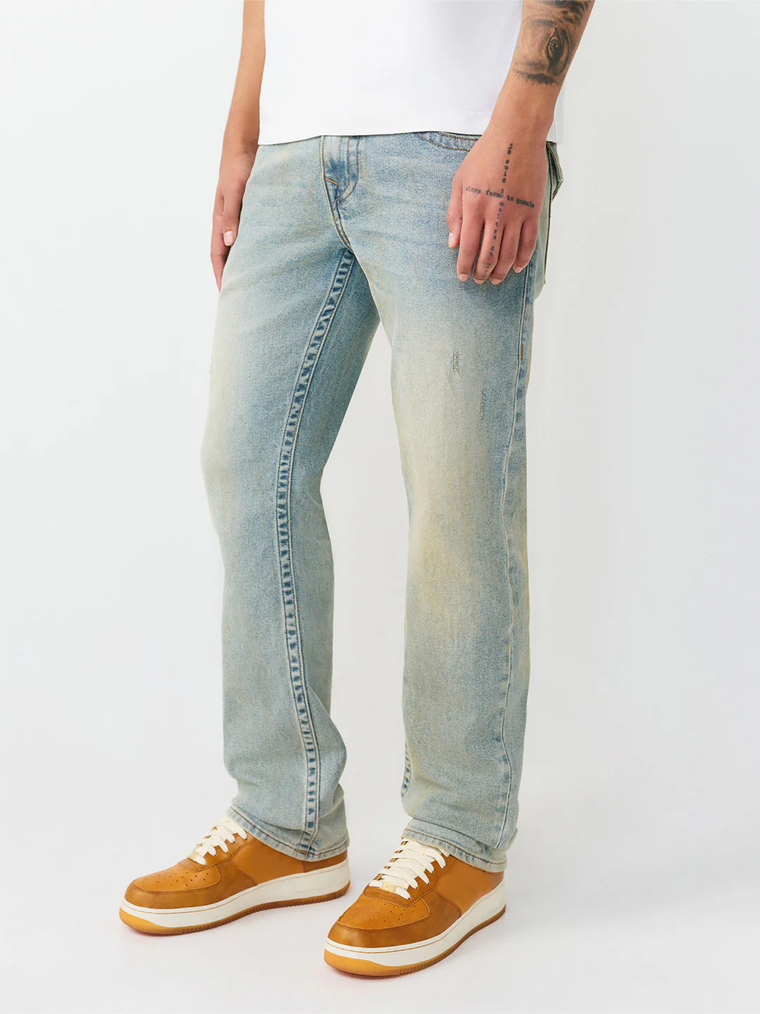 True Religion Men Blue Solid Straight Fit SN Ricky Jeans - Image 4