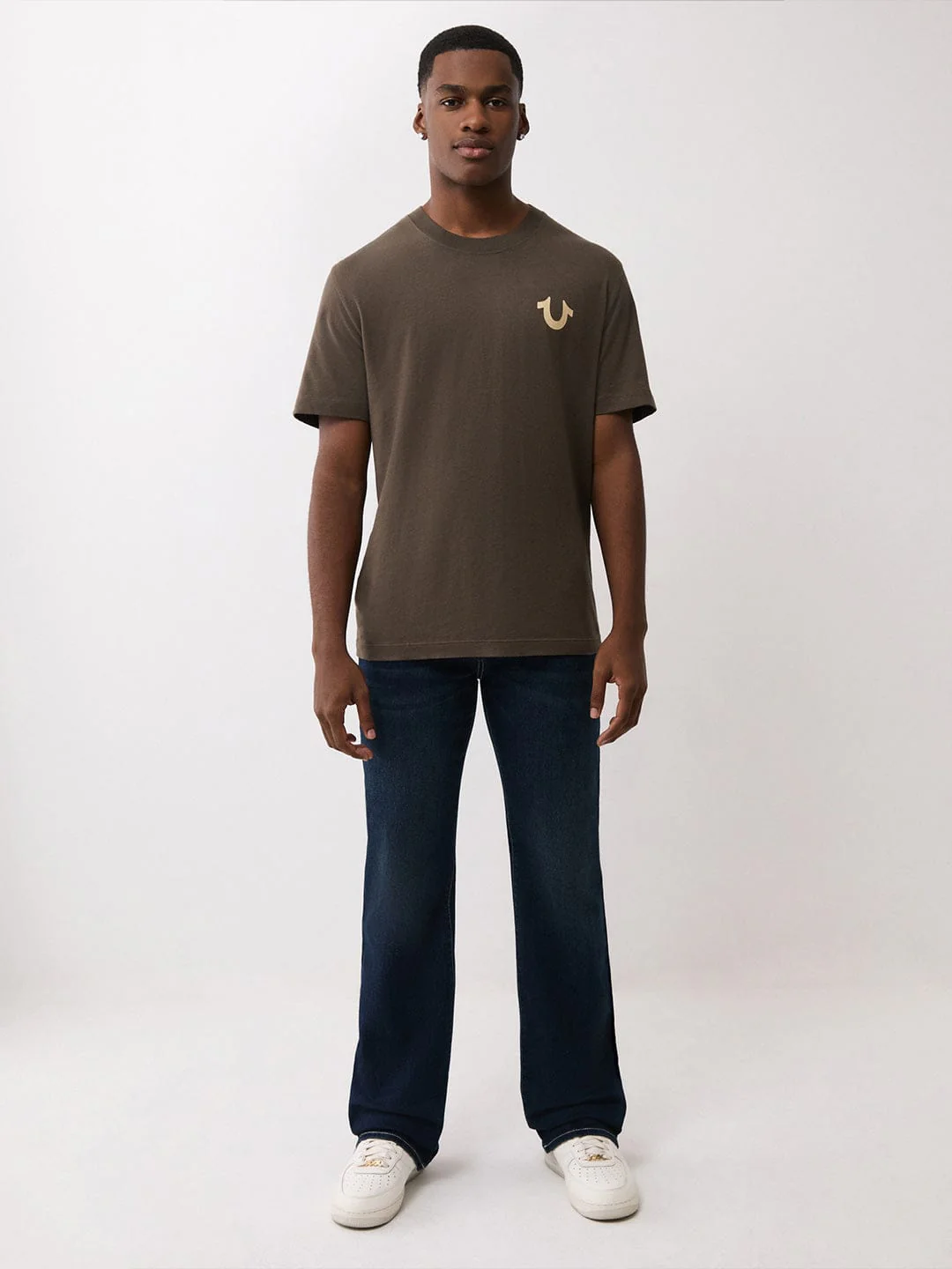 True Religion Men Blue Solid Bootcut Fit SN Billy Jeans - Image 6